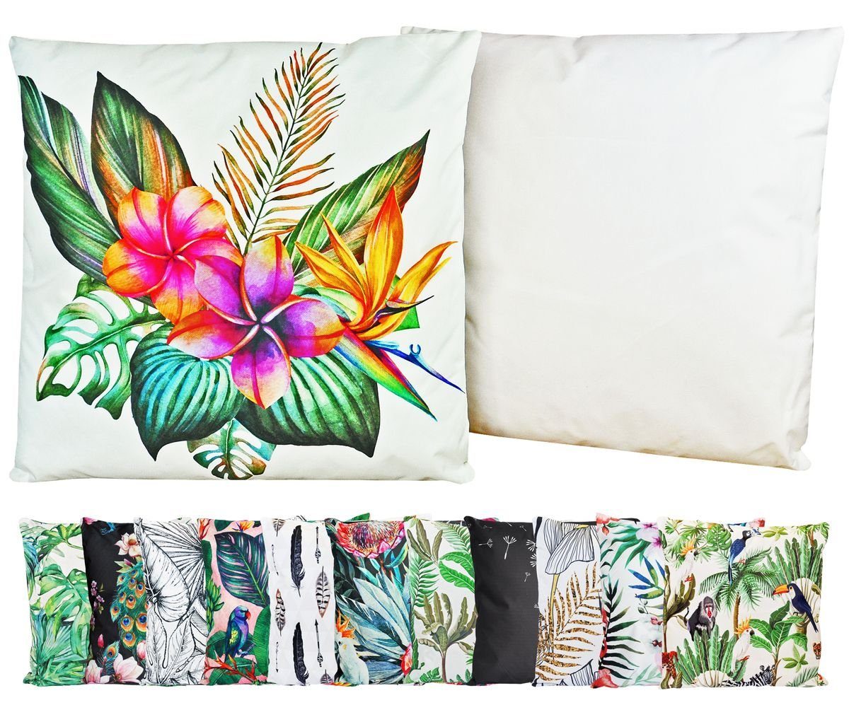 JACK Dekokissen JACK Outdoor Motiv Kissen 45x45cm Lounge Dekokissen inkl. Füllung, mit Lotus-Effekt, Robust, Strapazierfähig, für Innen & Außen geeignet