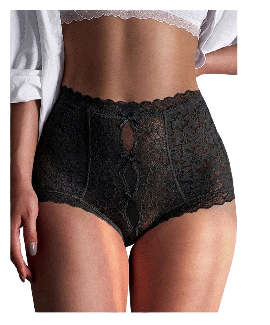 Lovolotti Taillenslip High-Waist Damen-Spitzenslip Unterhose Panty mit flor günstig online kaufen