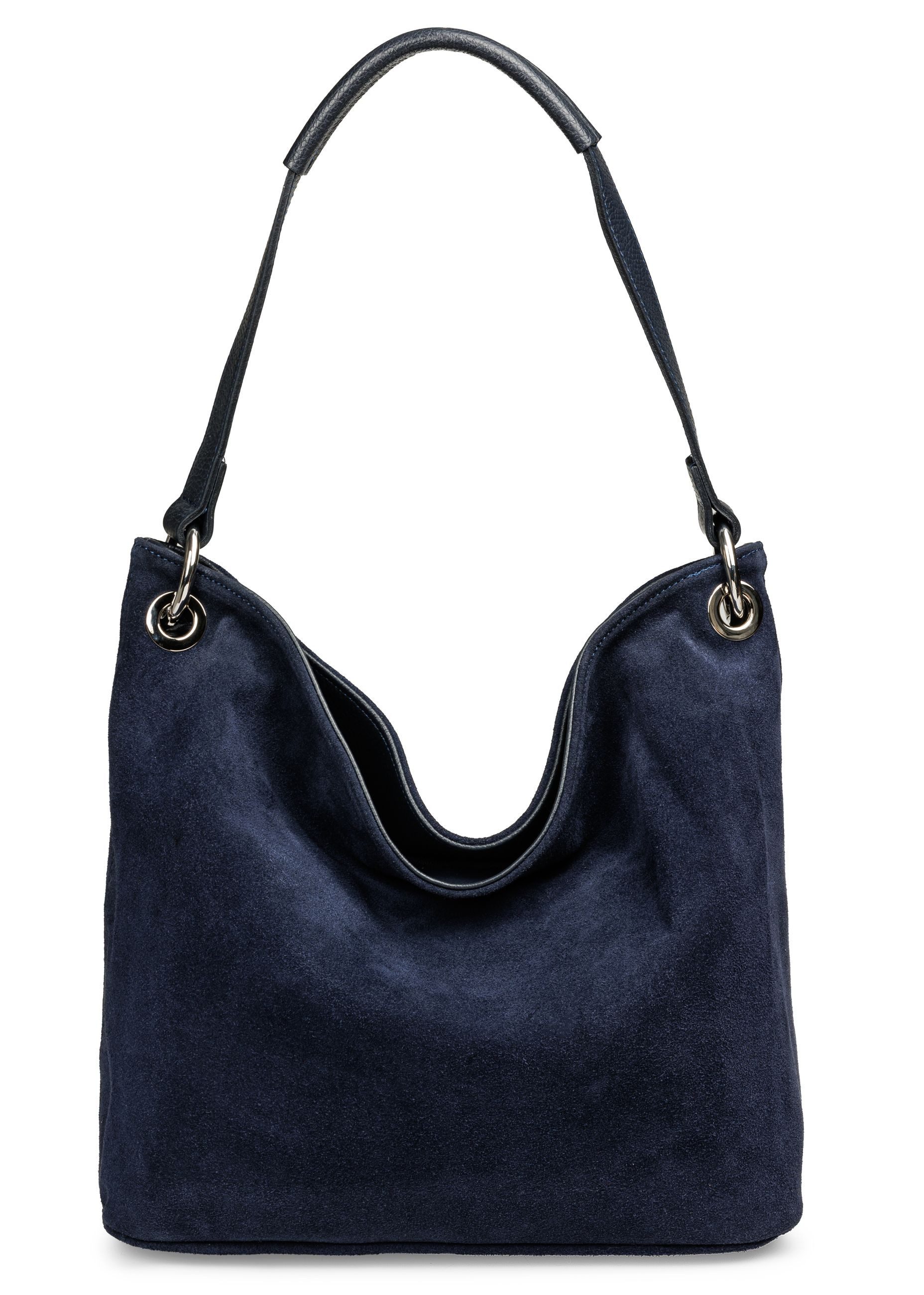 Caspar Schultertasche Damen Veloursleder Handtasche Klassisch - PREMIUM LIN günstig online kaufen