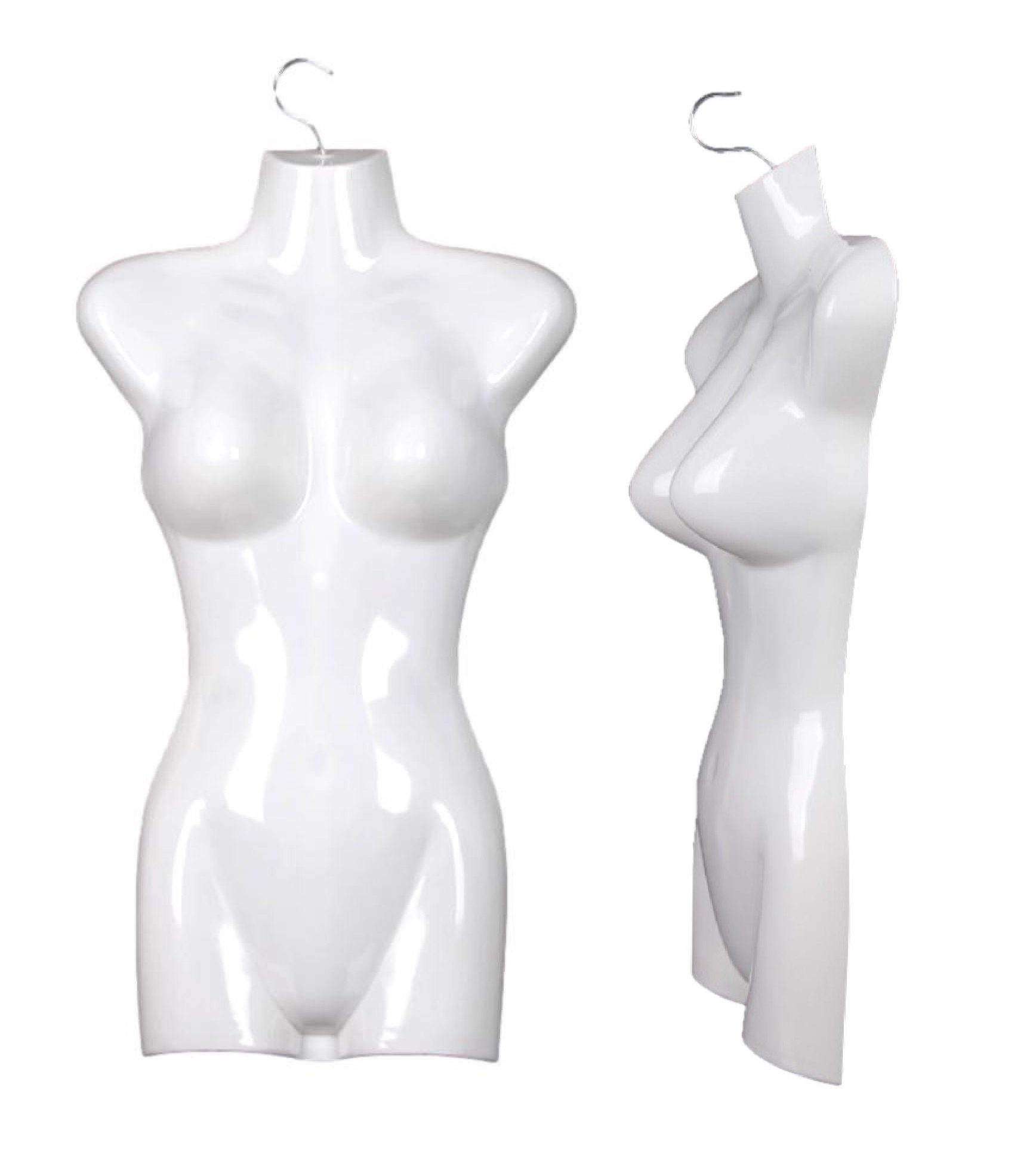 Schneiderbüste 2er Set Torso Weiblich - 72 cm Damentorso aus Kunststoff - Oberkörper