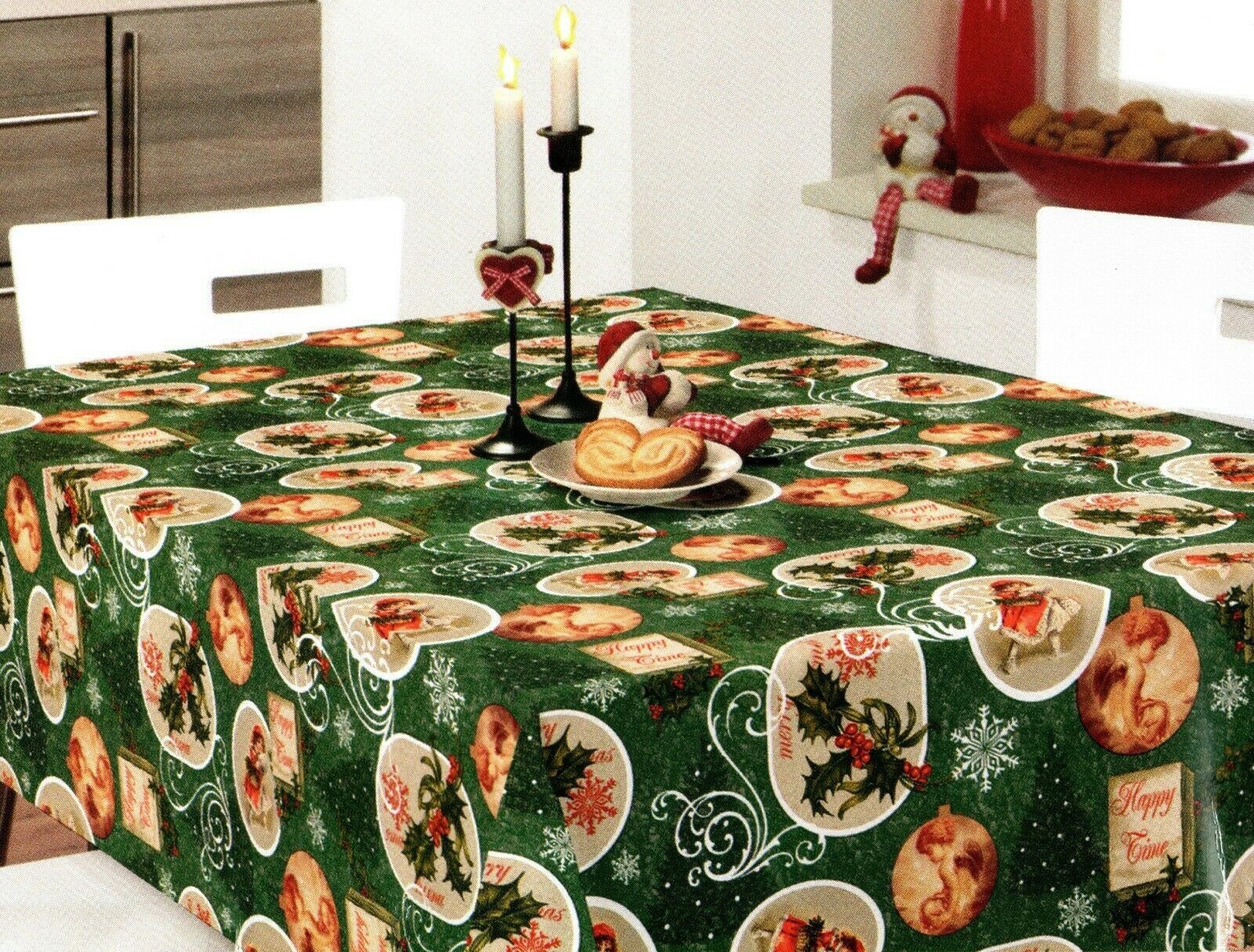 Peyer Syntex Tischdecke Weihnachten Tischdecke Weihnachtstischdecke mit Motiven abwischbar