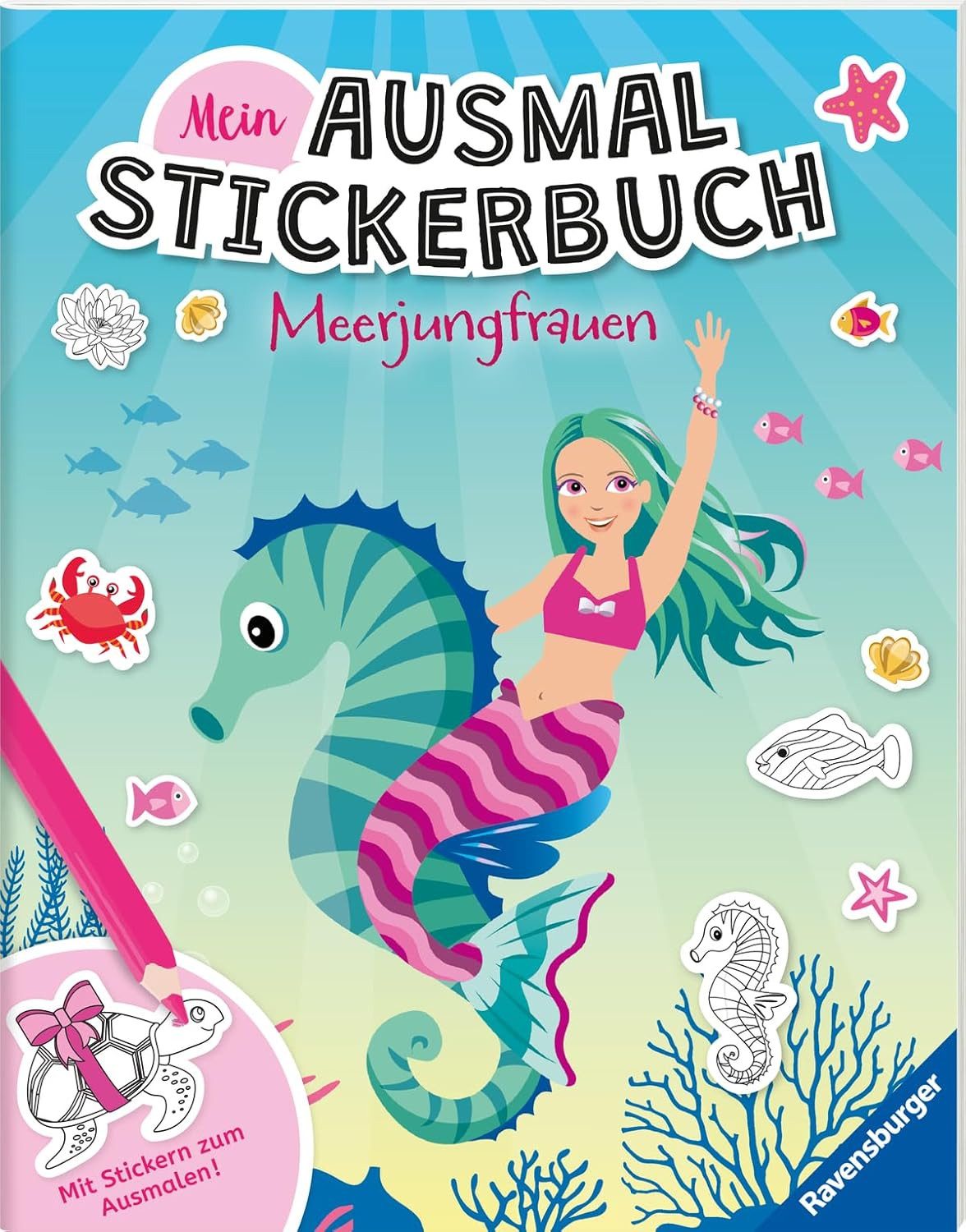 Ravensburger Malbuch Ravensburger Meerjungfrauen Sticker- und Malbuch - Über 300 ausmalbare