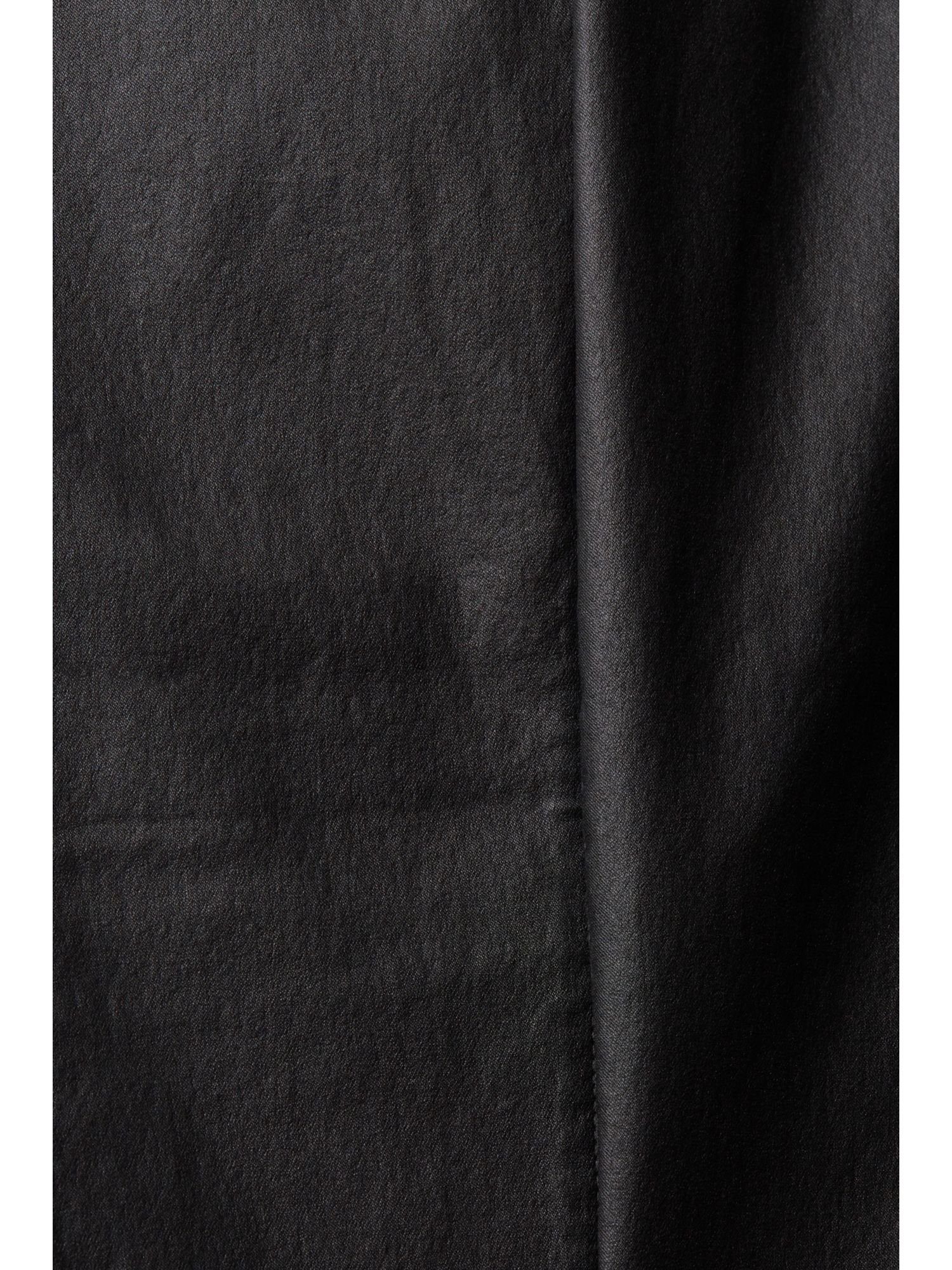Stoffhose by edc mit-Beschichtung BLACK High-Rise-Hose Esprit