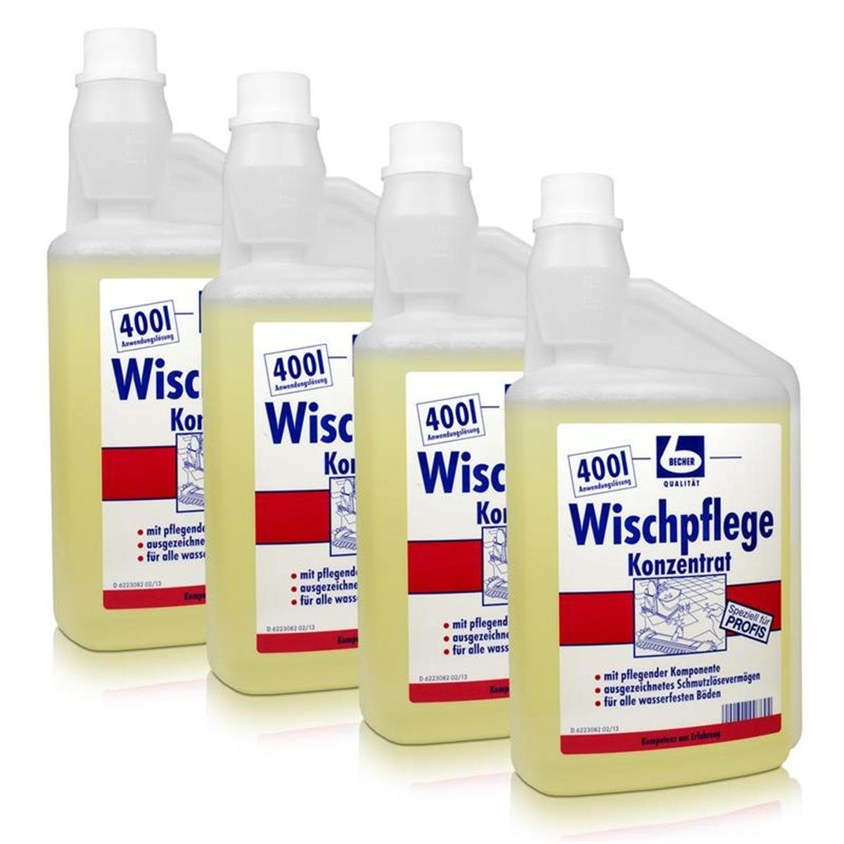 Dr. Becher Wischpflege Konzentrat Reiniger 1L (4er Pack) Spezialwaschmittel