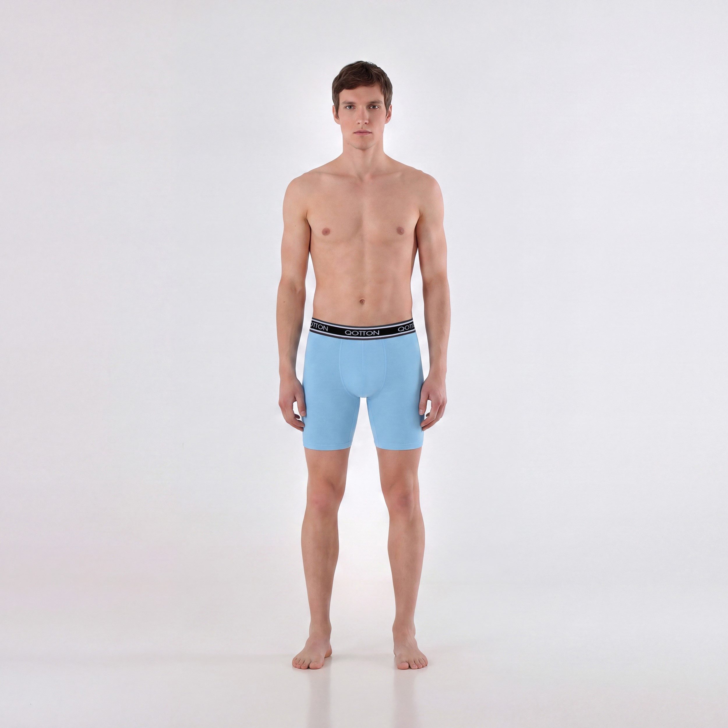 Qotton Boxershorts Langes Bein 3er Pack Baumwolle Boxershorts Unterwäsche Herren S-4XL – Bild 5 von 5