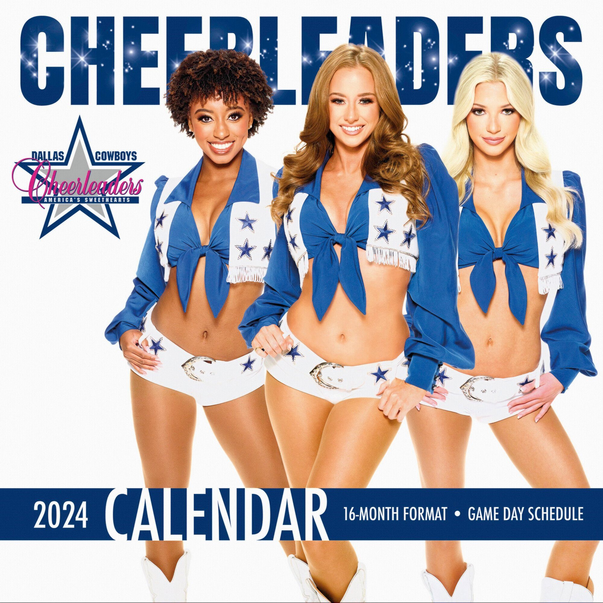 Turner Licensing Wandkalender Dallas Cowboys Cheerleaders - NFL - Wandkalender 2024, 12- Monats- Format, Januar - Dezember 2024