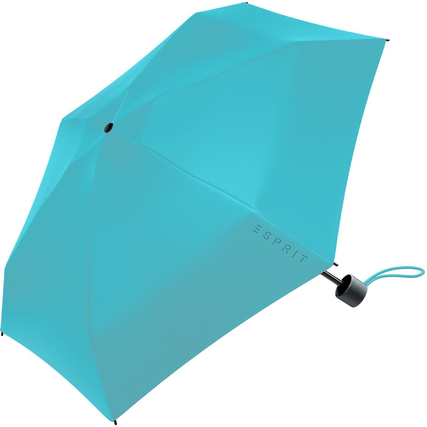 Regenschirm den winzig 2023, klein, blau Esprit Super Mini neuen Damen Trendfarben FJ in Petito Taschenregenschirm