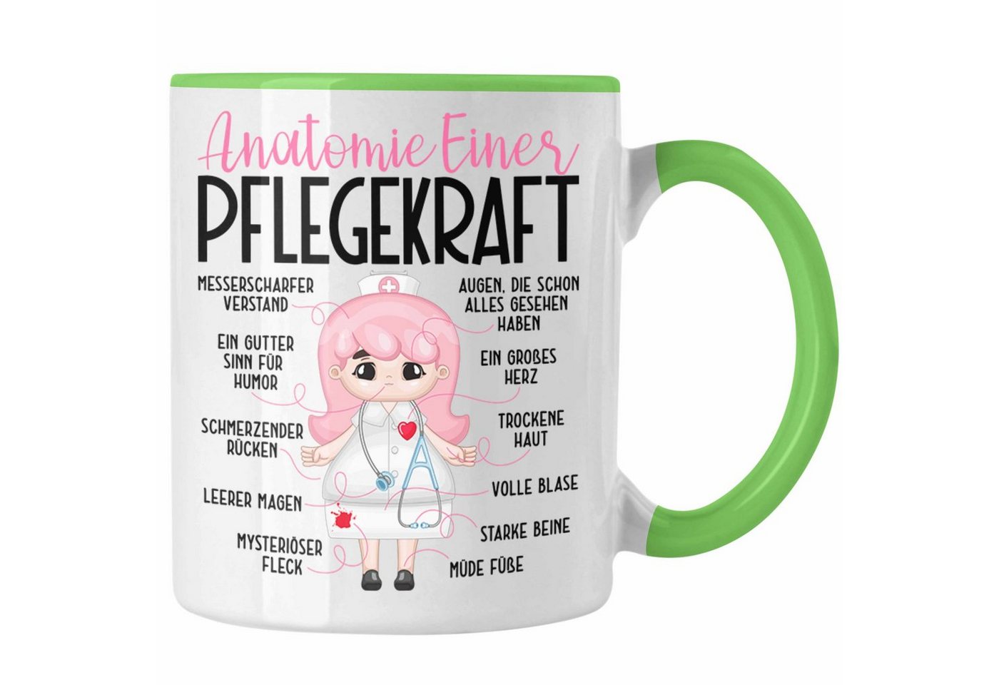 Trendation Tasse Pflegefachkraft Tasse Geschenk Anatomie Einer Pflege Frauen Pflegerin