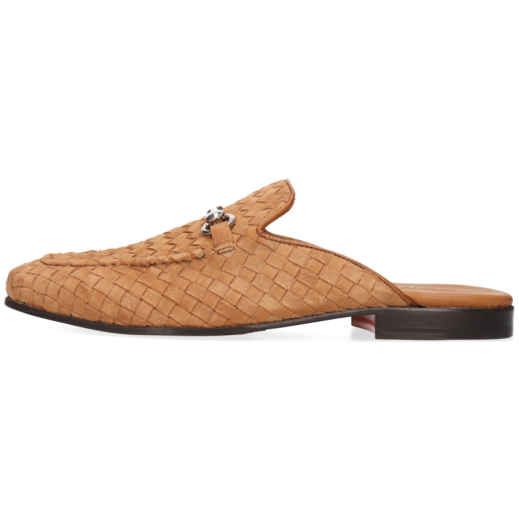 Melvin & Hamilton Clive 30 Leder-Pantoletten für Herren Pantolette Flache Absätze, Echtes Leder, Von Hand geflochten