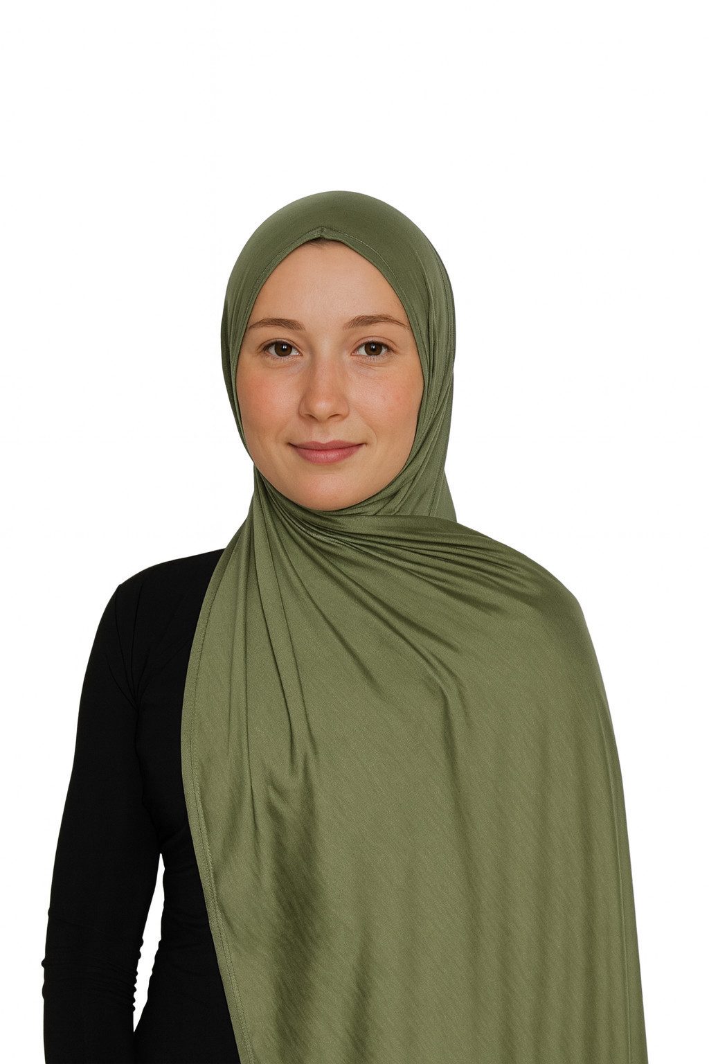 Aymasal Kopftuch Easy Jersey Хиджаб to-go Kopftuch Schal Olive Extra lang 180x70