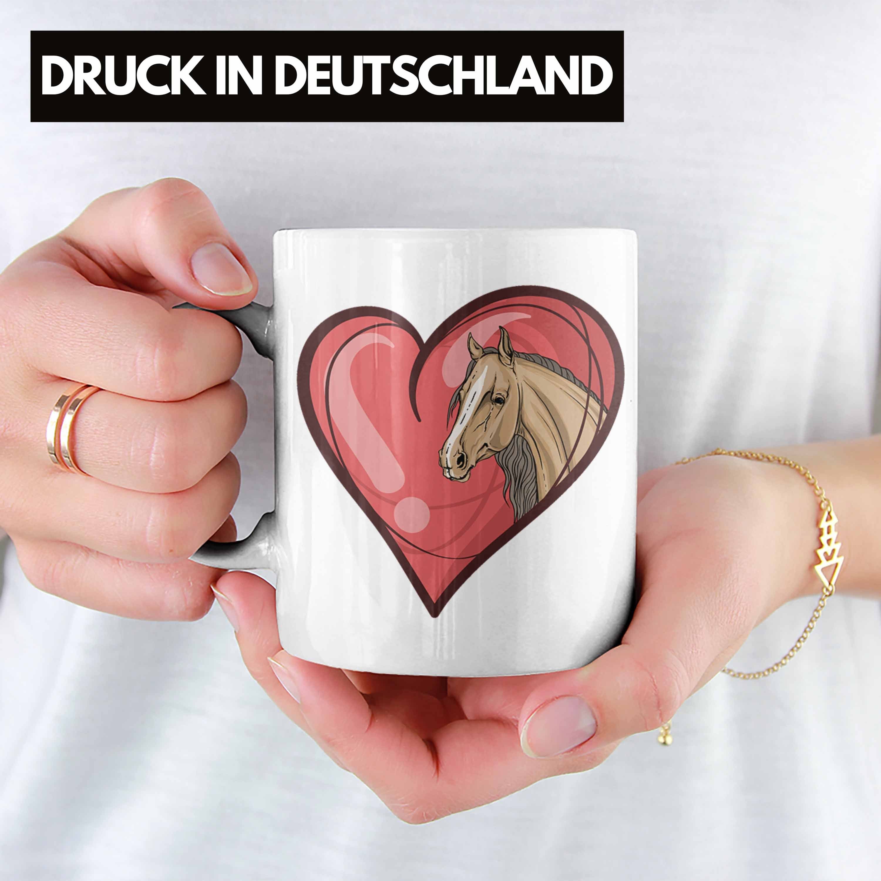 Weiss Geschenk Tasse Lustig Tasse Trendation Grafik Pferde