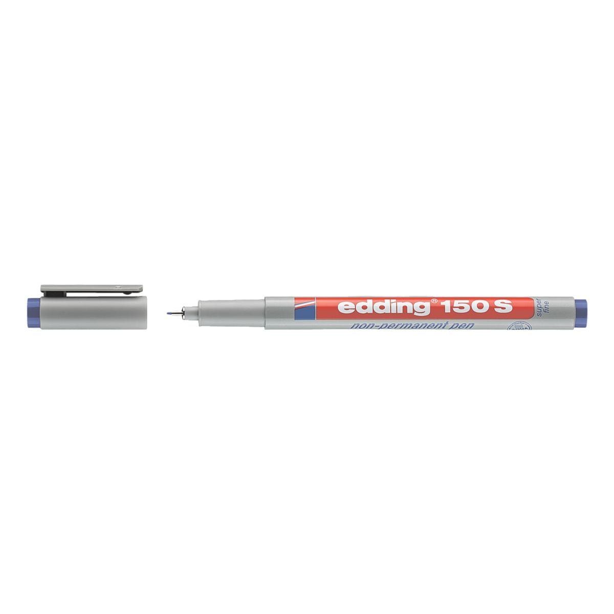 Folienstift (4-tlg), non-permanenter e-150 Tinte edding mit S,