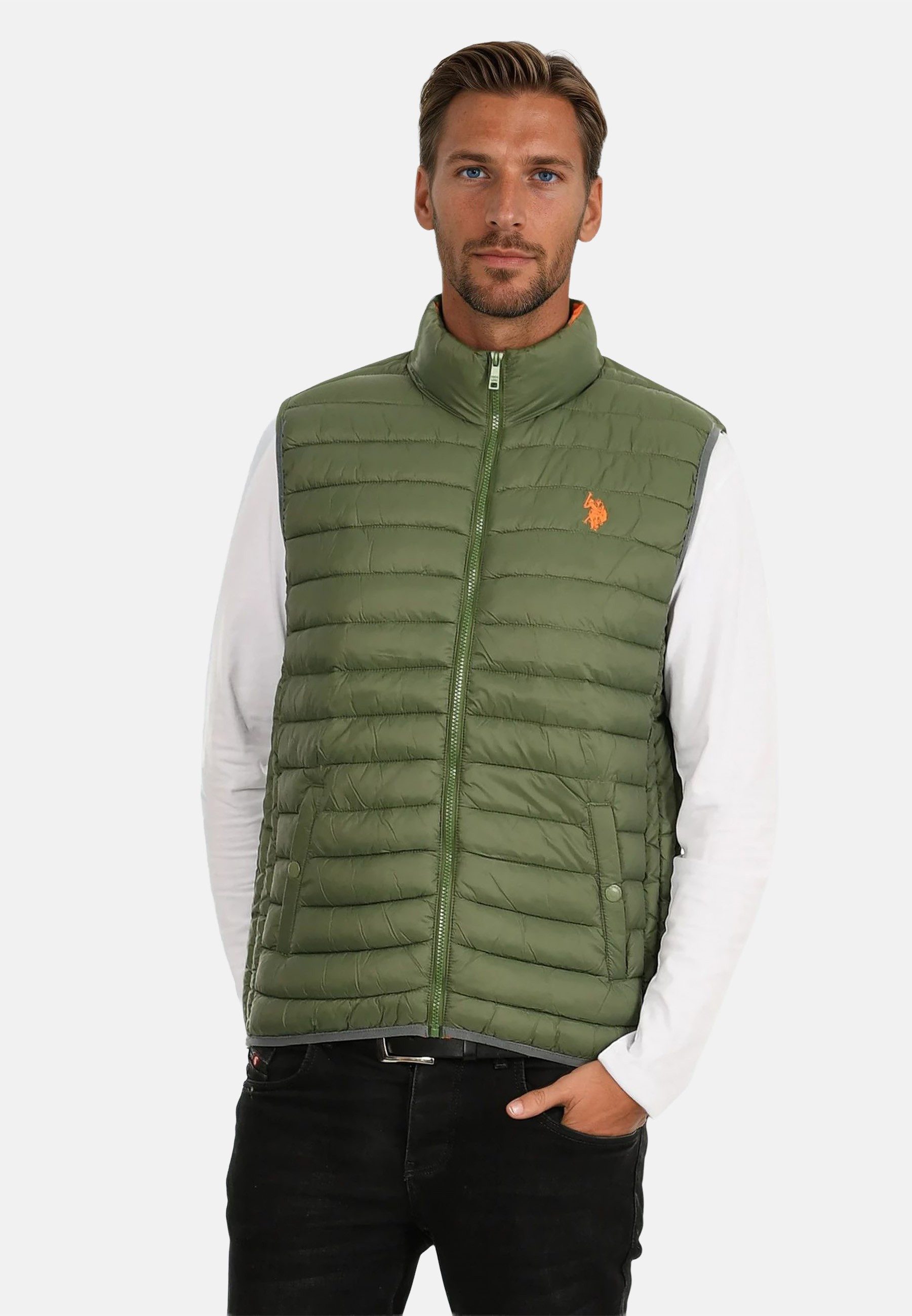 U.S. Polo Assn. Steppweste USMattheew – Herren Weste mit klassischer Steppung Leichte, angenehm wärmende Steppweste mit dezentem Logo-Detail