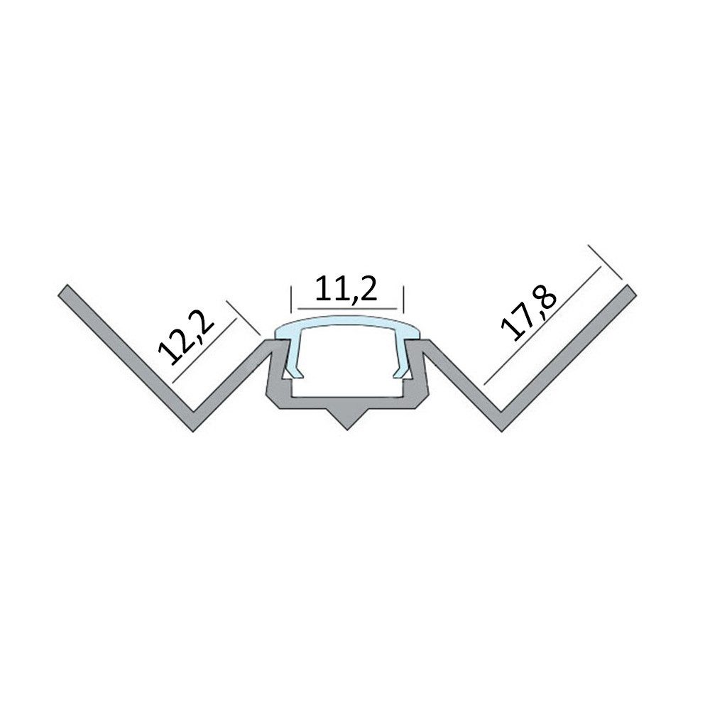 tktrading24 LED-Stripe-Profil IN-T77 LED Alu Fliesenprofil günstig online kaufen