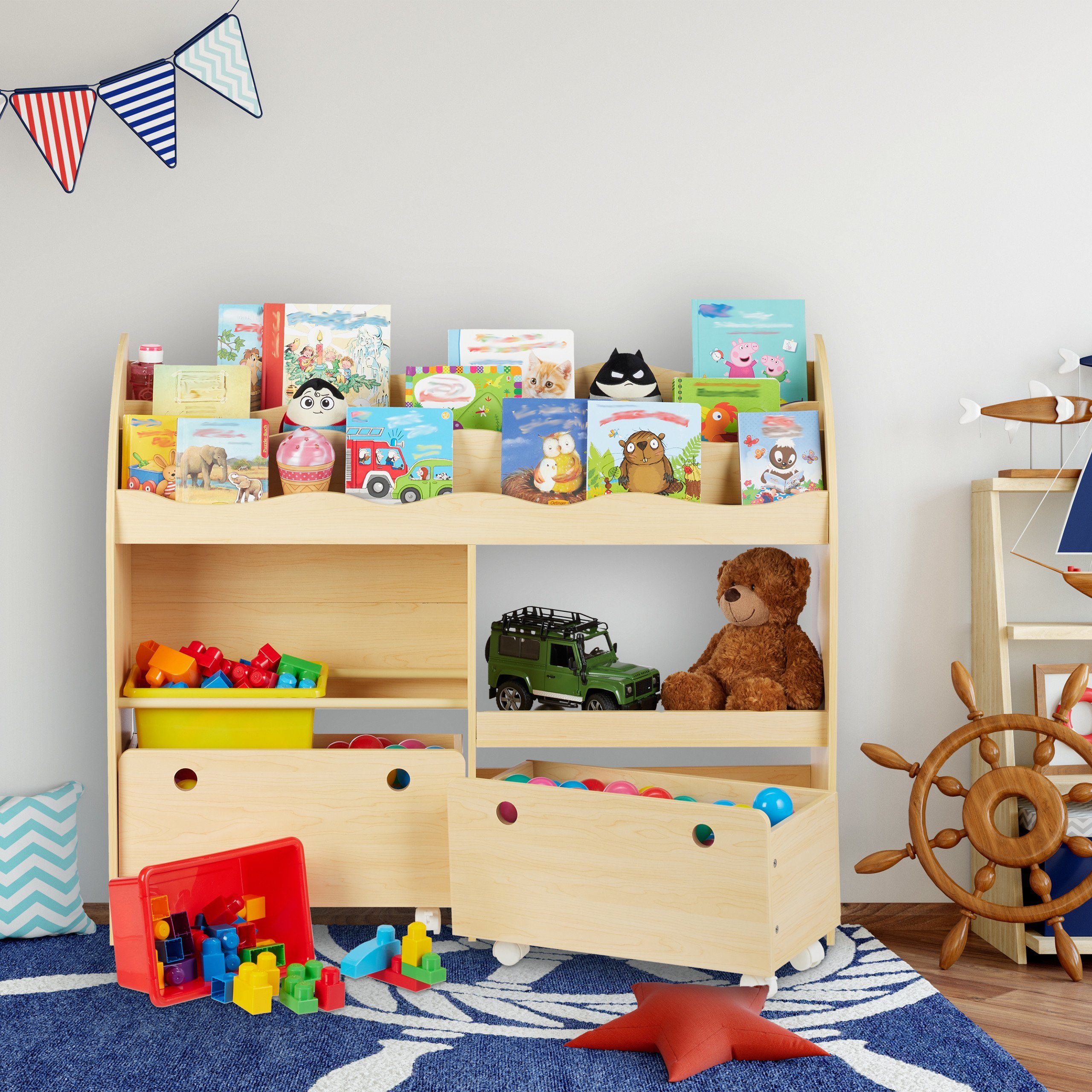 relaxdays Kinderregal für Spielzeug