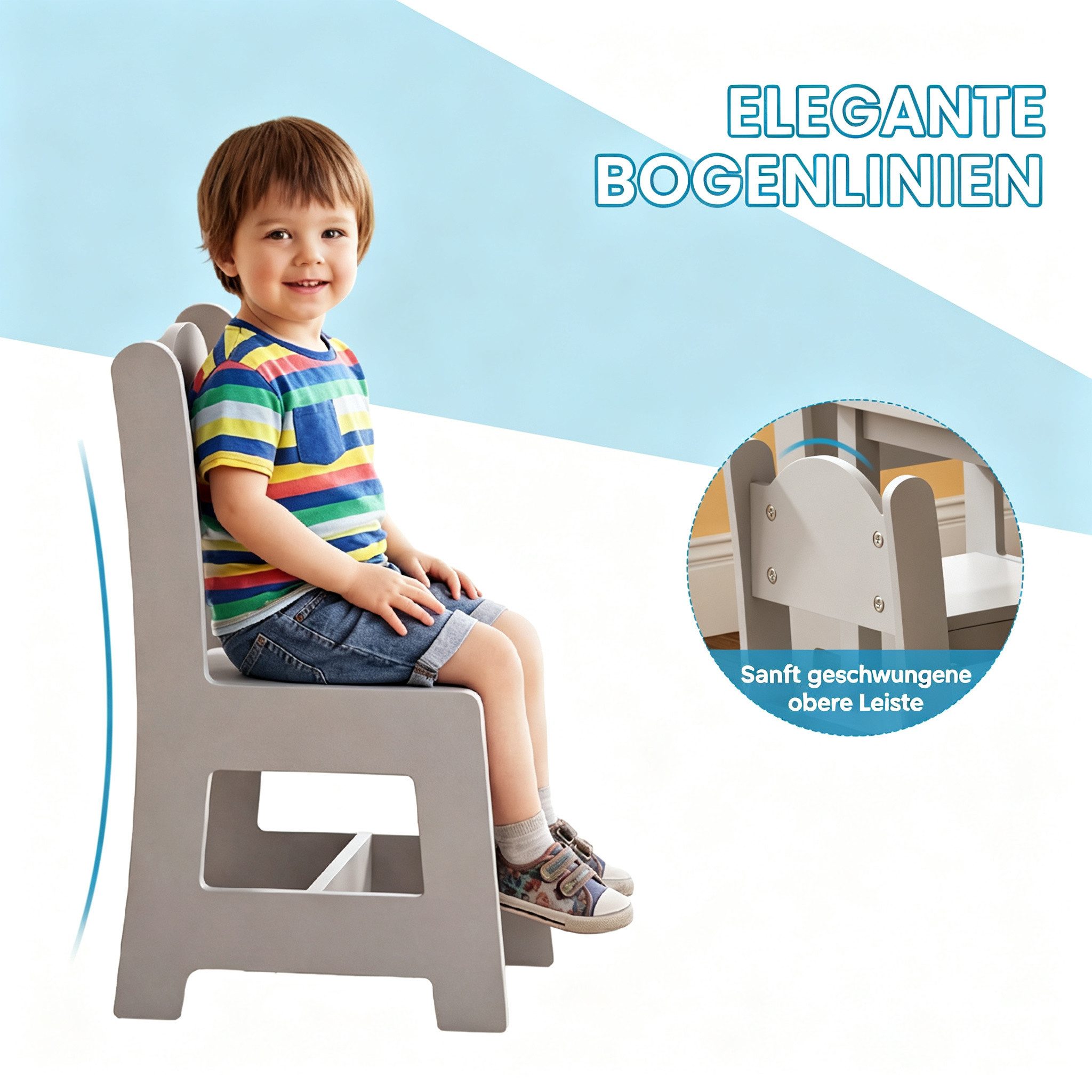 LEADZM Kindertisch Kindertisch mit 4 Stühlen, Kindersitzgruppe, Kinder Tisch Stuhl Set