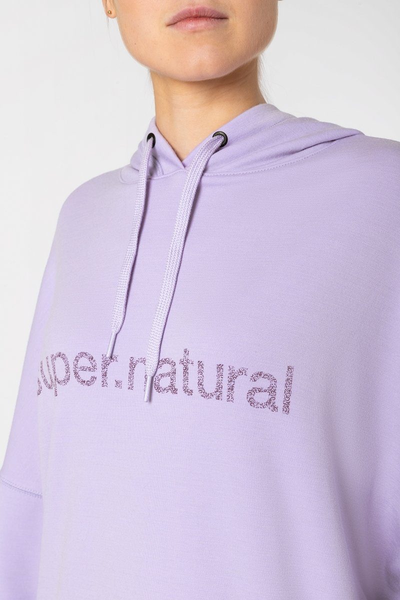 SUPER.NATURAL Hoodie Merino Hoodie W FEEL GOOD HOODIE stylischer Merino-Materialmix