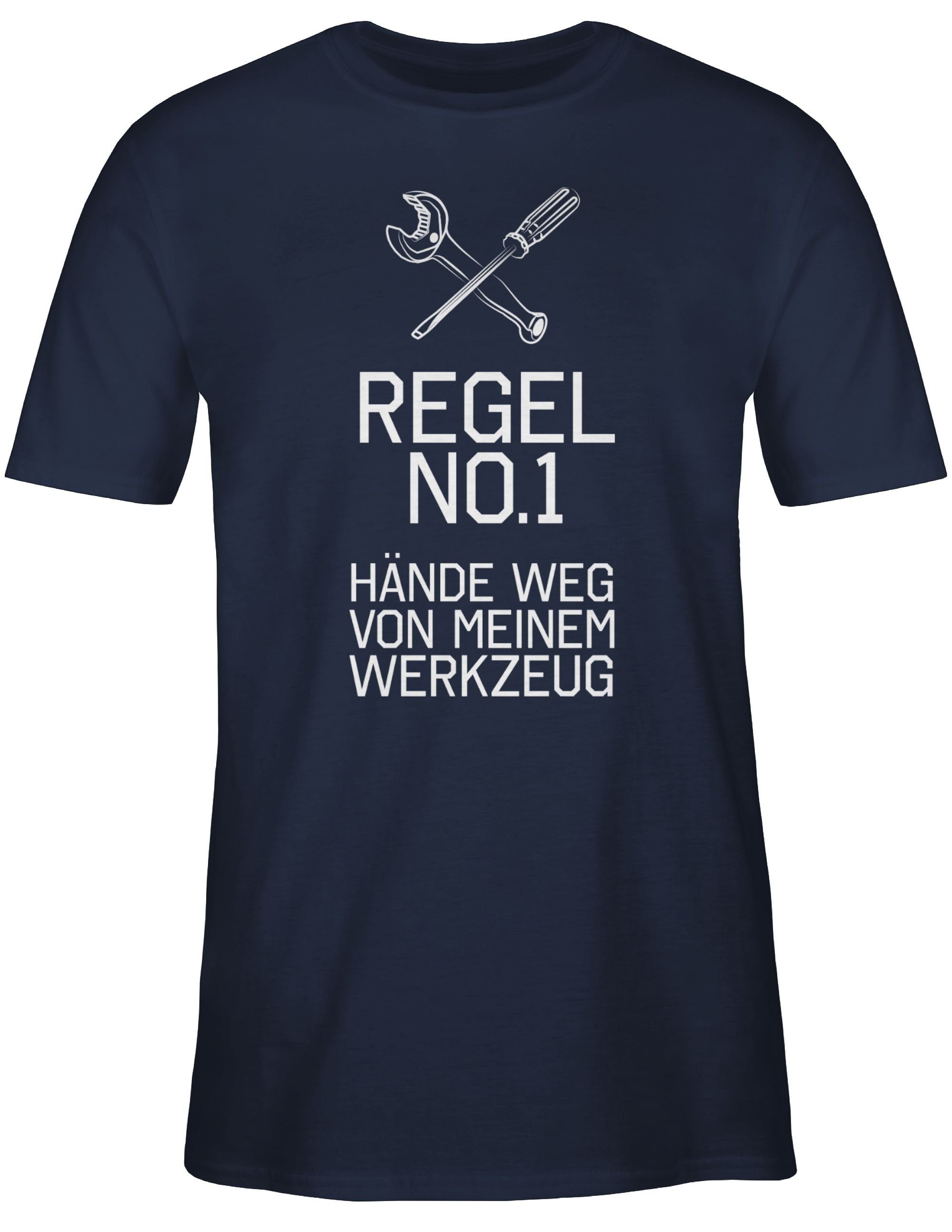 No.1 meinem Blau Shirtracer Navy Hände weg Geschenke 2 T-Shirt von Handwerker Regel Werkzeug