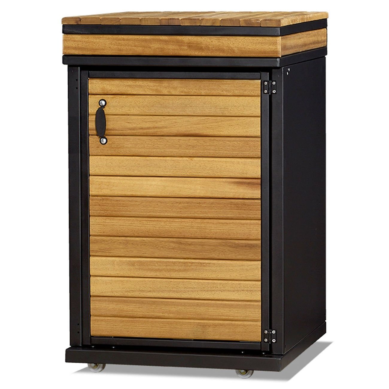 JVmoebel Outdoor-Küchenmodul Wetterfestes Holz-Küchenmodul in elegantem Braun für den Außenbereich (1-St) Made in Europe