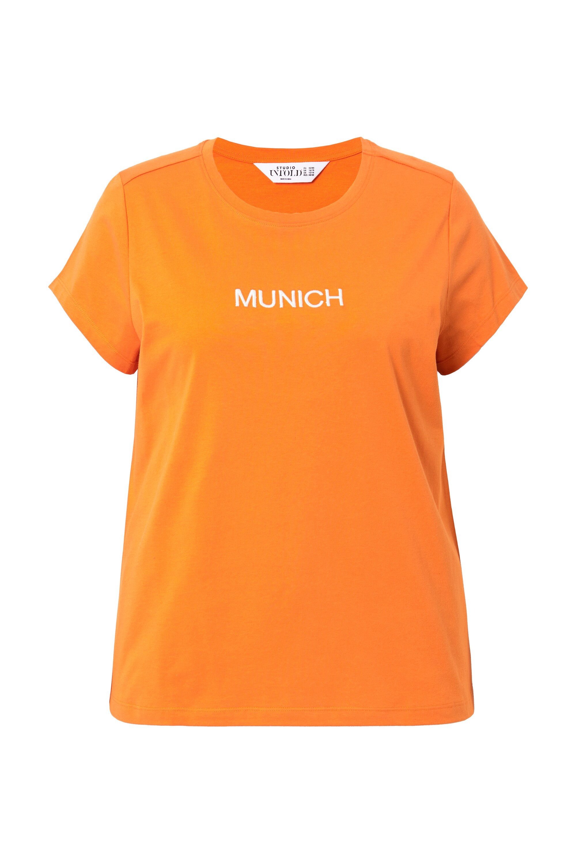 Studio Untold T-Shirt T-Shirt Slim Classic Stickerei Halbarm günstig online kaufen