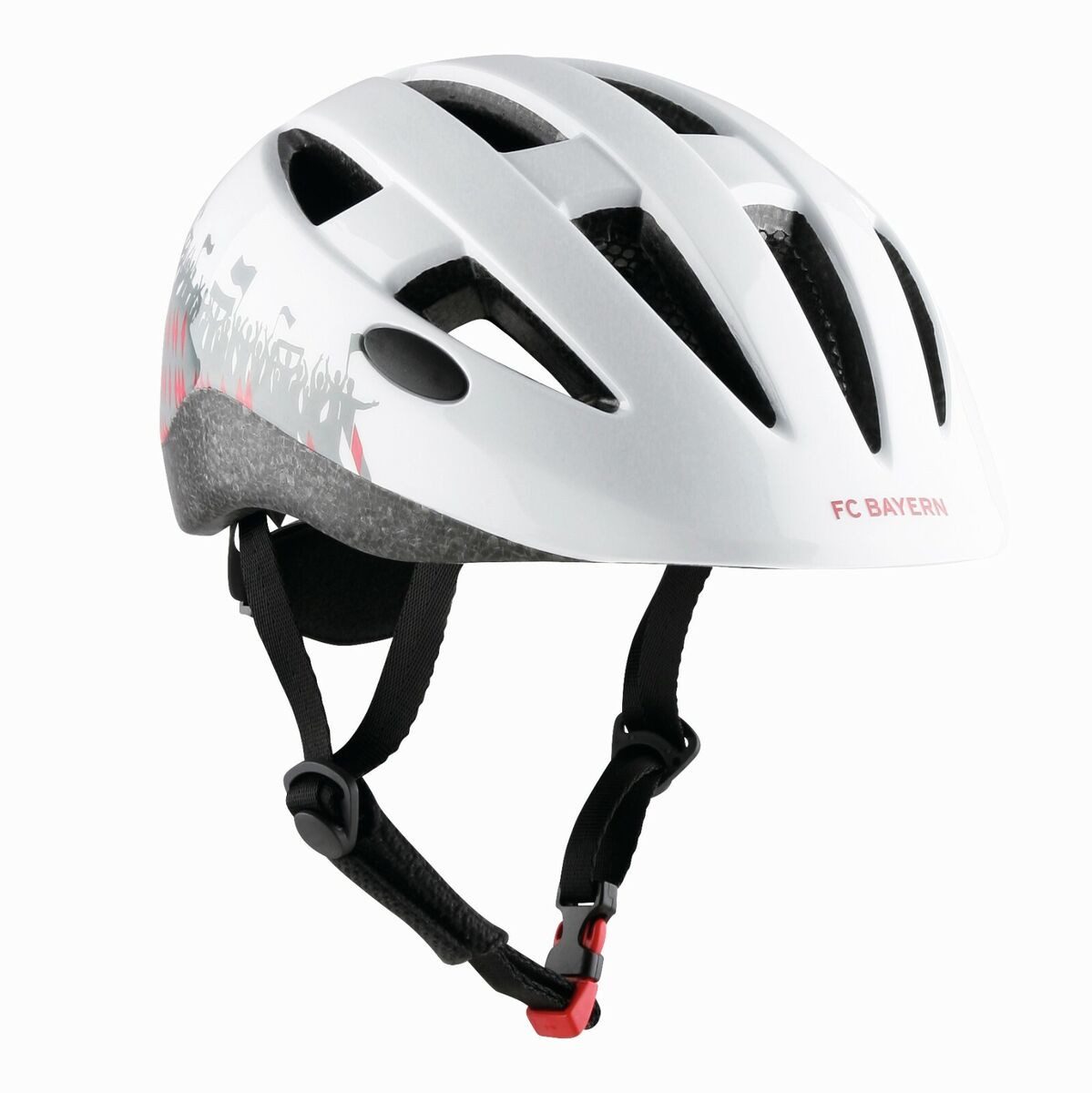 FC Bayern München Kinderfahrradhelm FC Bayern Fahrradhelm - Junior - weiss - GR M (53-58 cm)
