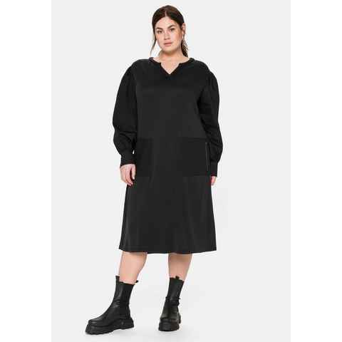 Sheego Shirtkleid Große Größen mit aufgesetzten Taschen, in A-Linie