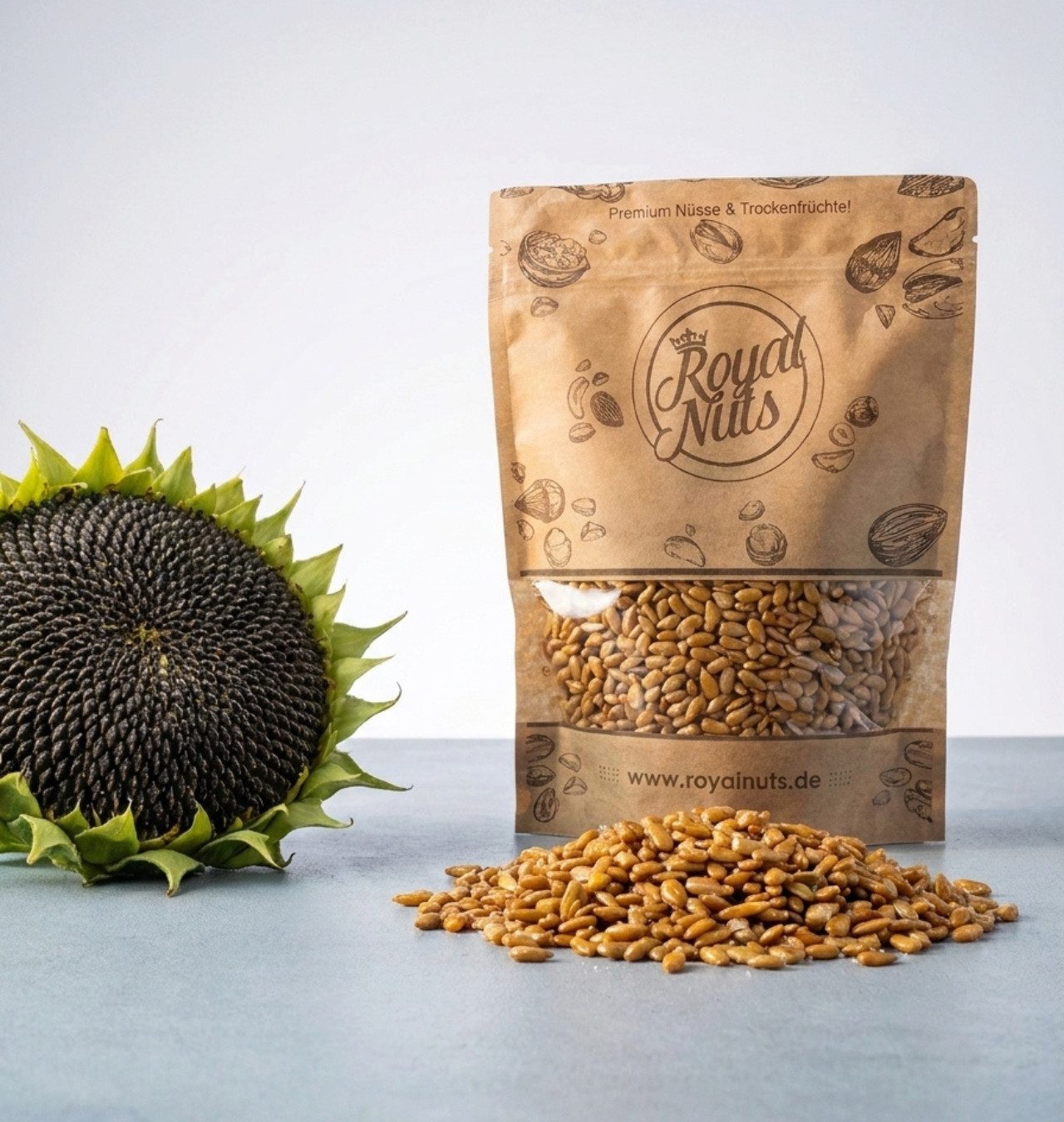 Royalnuts Genuss GmbH Nüsse 1000g Sonnenblumenkerne mit Honig & Salz, Royalnuts