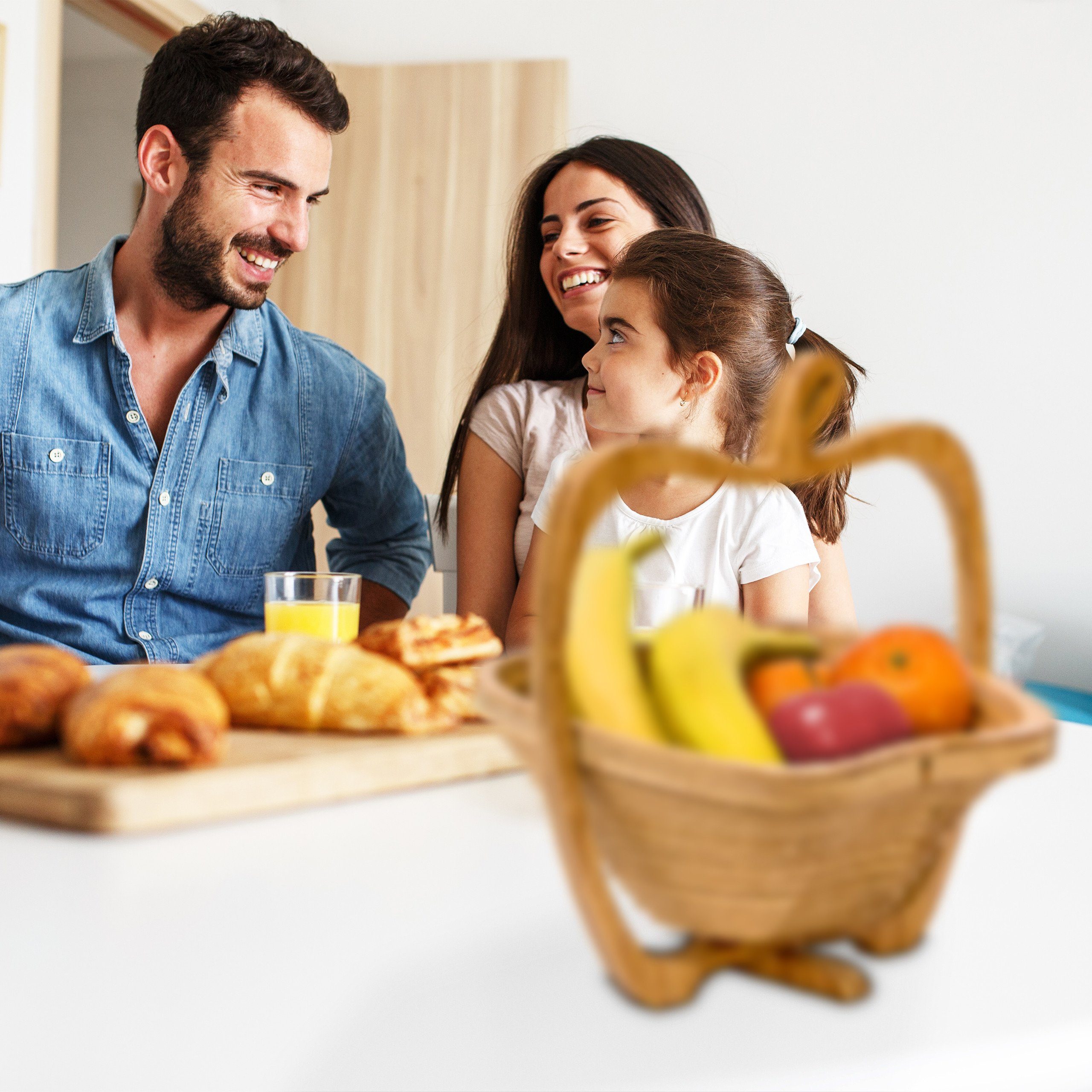 relaxdays Obstschale 2-teiliges Obst Set aus Bambus, Bambus