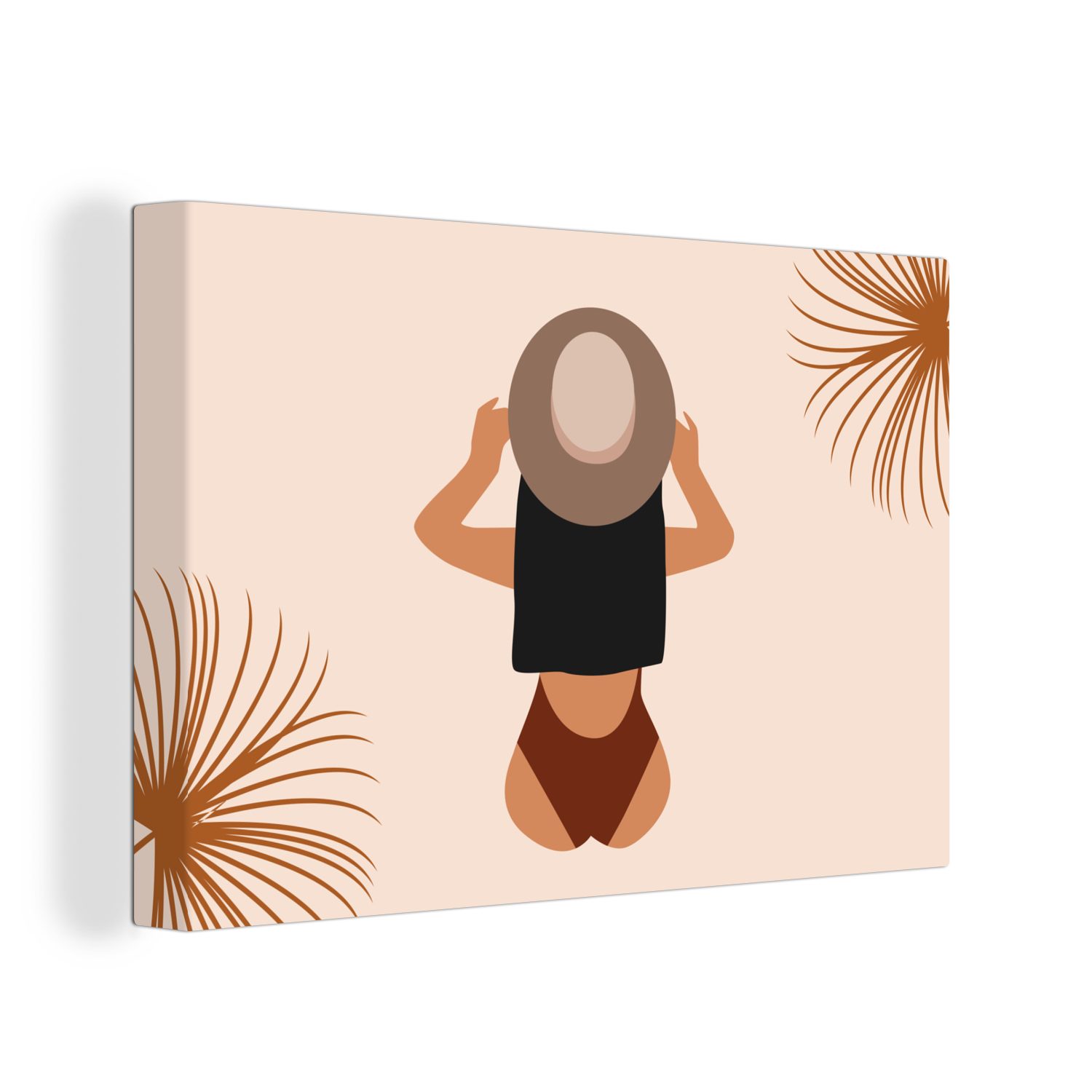 OneMillionCanvasses® Leinwandbild Sommer - Frauen - Kleidung, (1 St), Wandbild Leinwandbilder, Aufhängefertig, Wanddeko, 30x20 cm