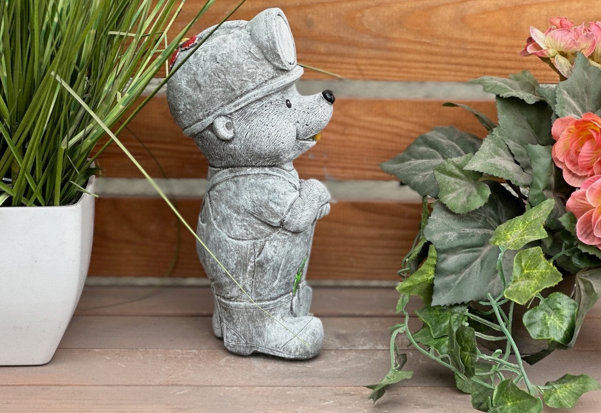Stone and Style Gartenfigur Frostfeste Steinfigur Maulwurf Grubi Bergmann – Bild 5 von 5
