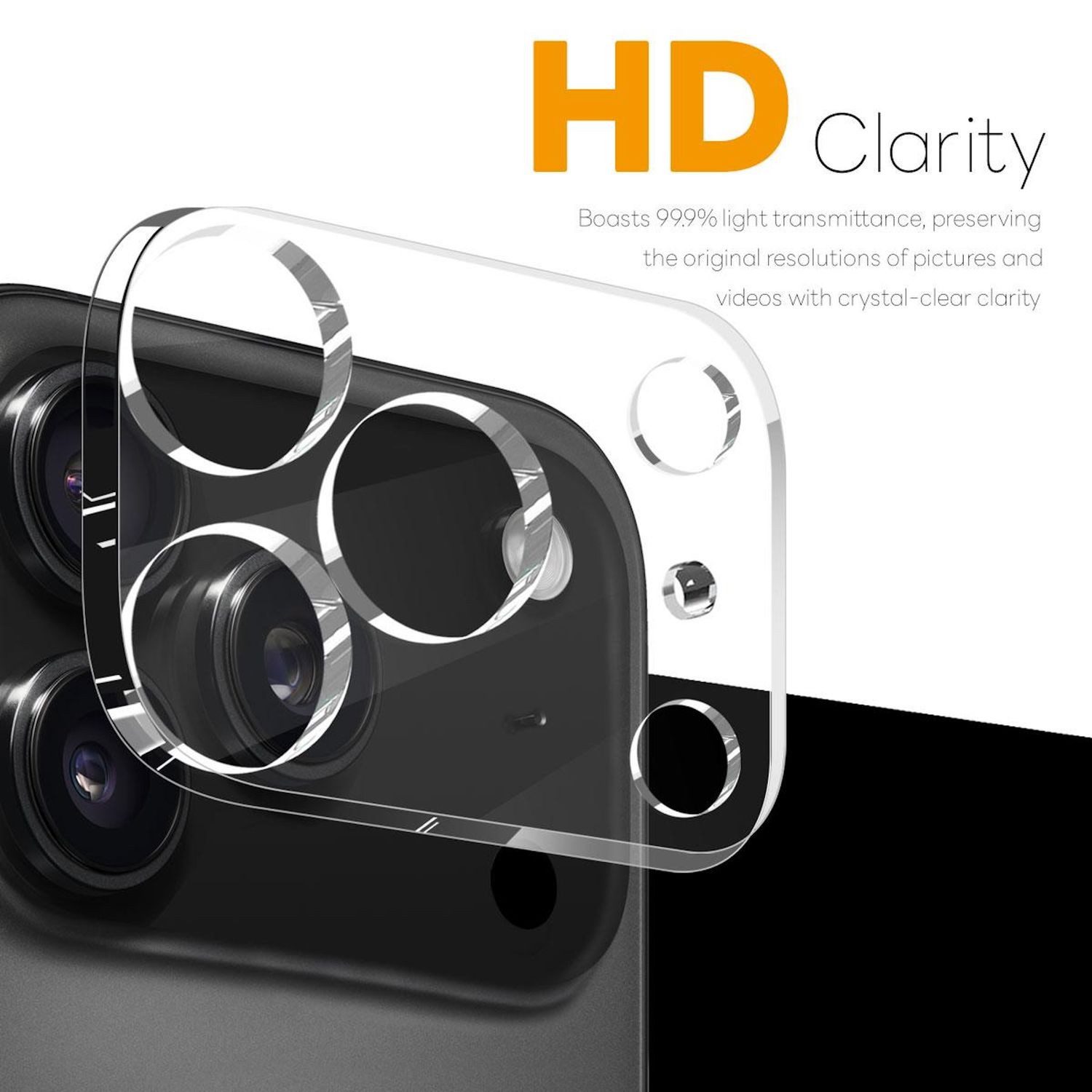 Wigento Handyhülle Für Apple iPhone 17 Pro Max Hart Glas Kamera Linsen Komplettschutz, 9H Glas, HD-Klarheit, kratzfest – Bild 2 von 3