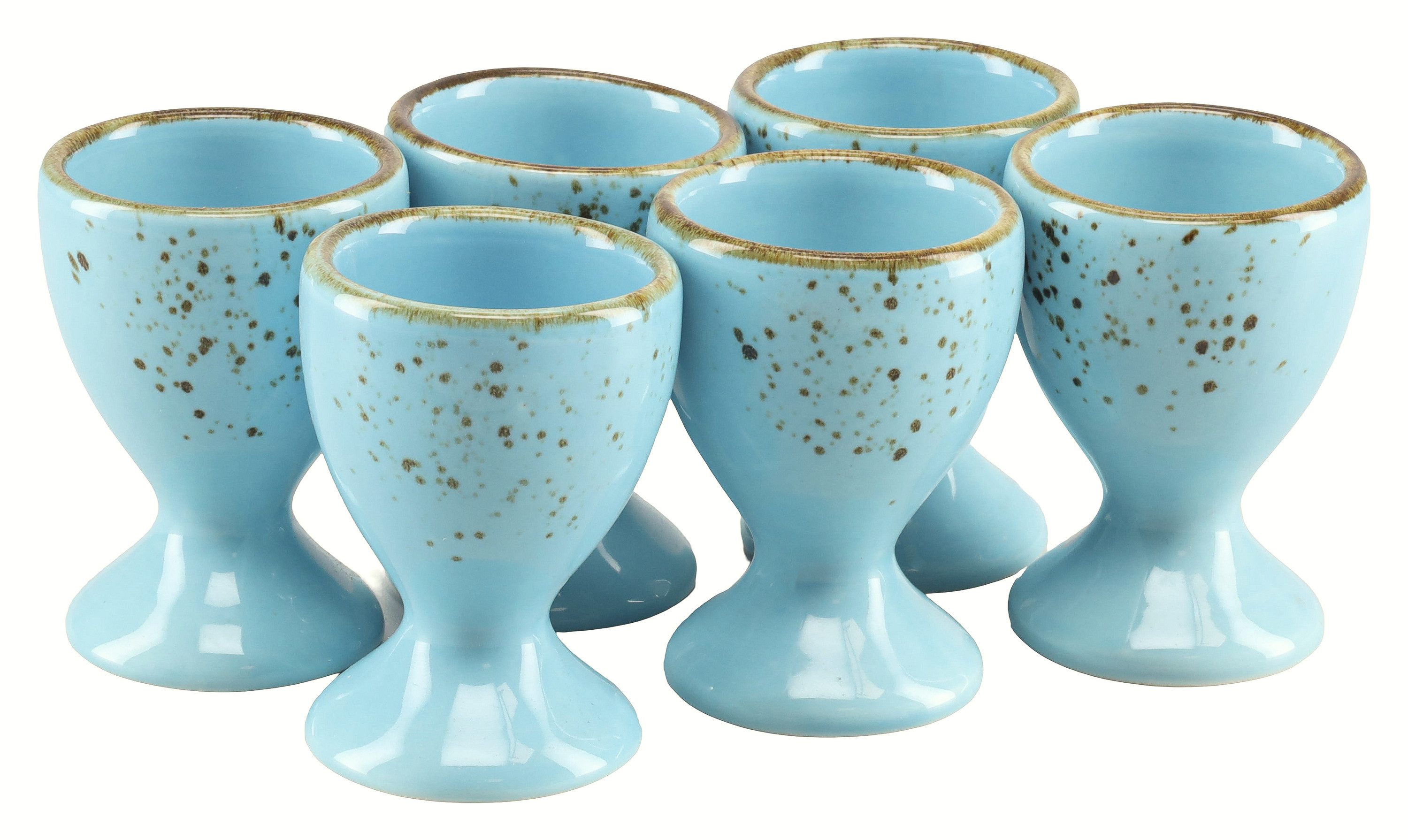 CreaTable Eierbecher Nature Collection Blue, (6-tlg., 6 Eierbecher)