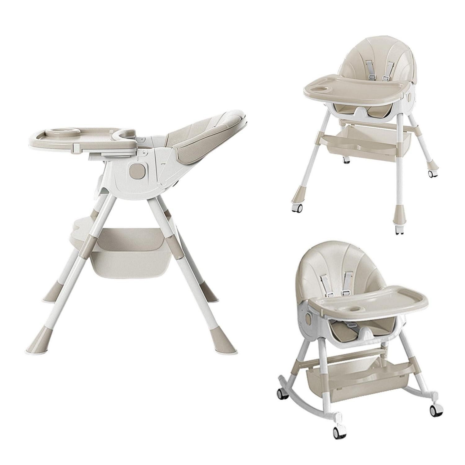 LuxusKollektion Kindersitzerhöhung Hochstuhl 6-in-1 Komfort beige-weiß