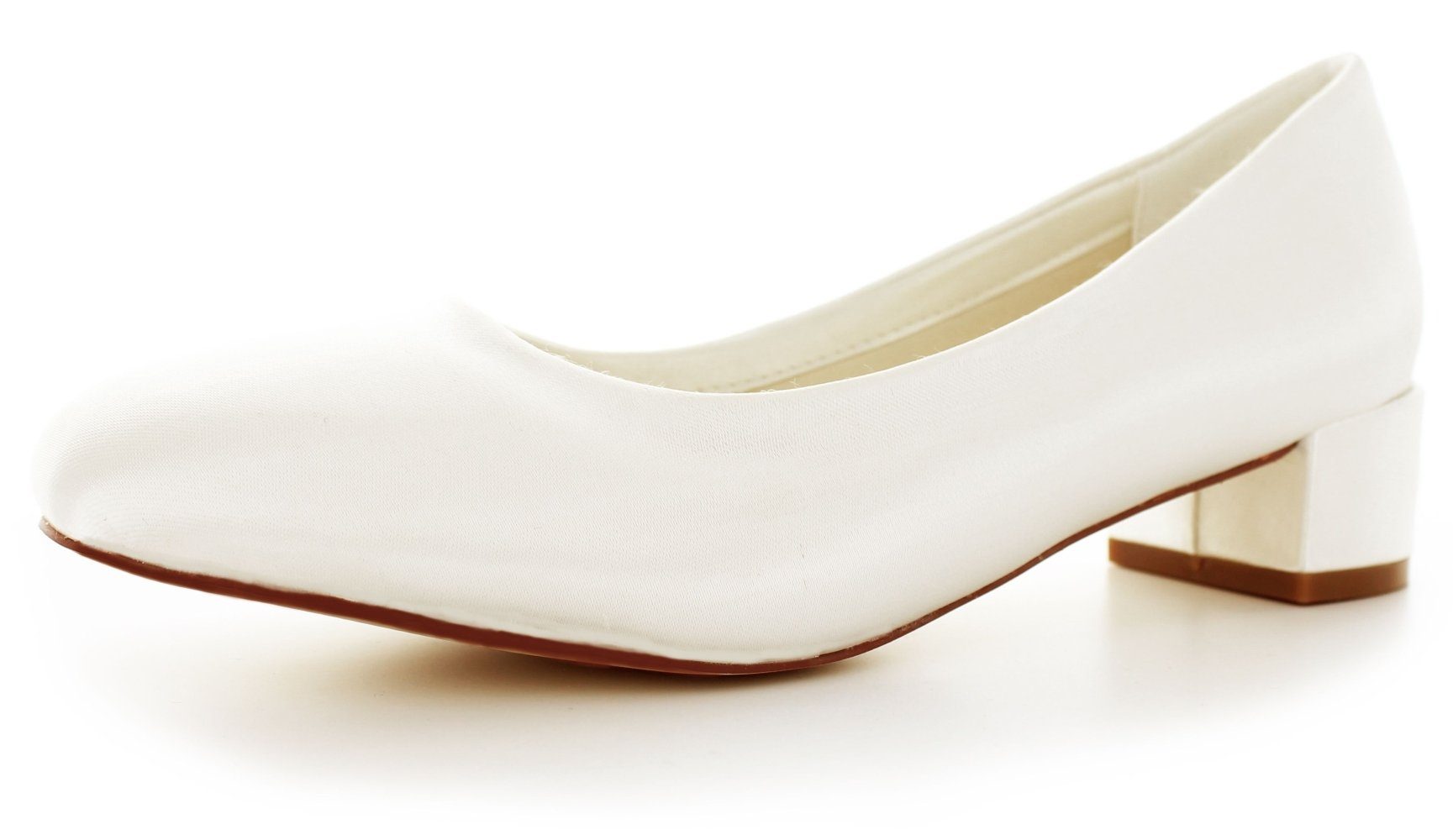 White Lady 872 ivory - flache Satin-Brautschuhe Ballerina