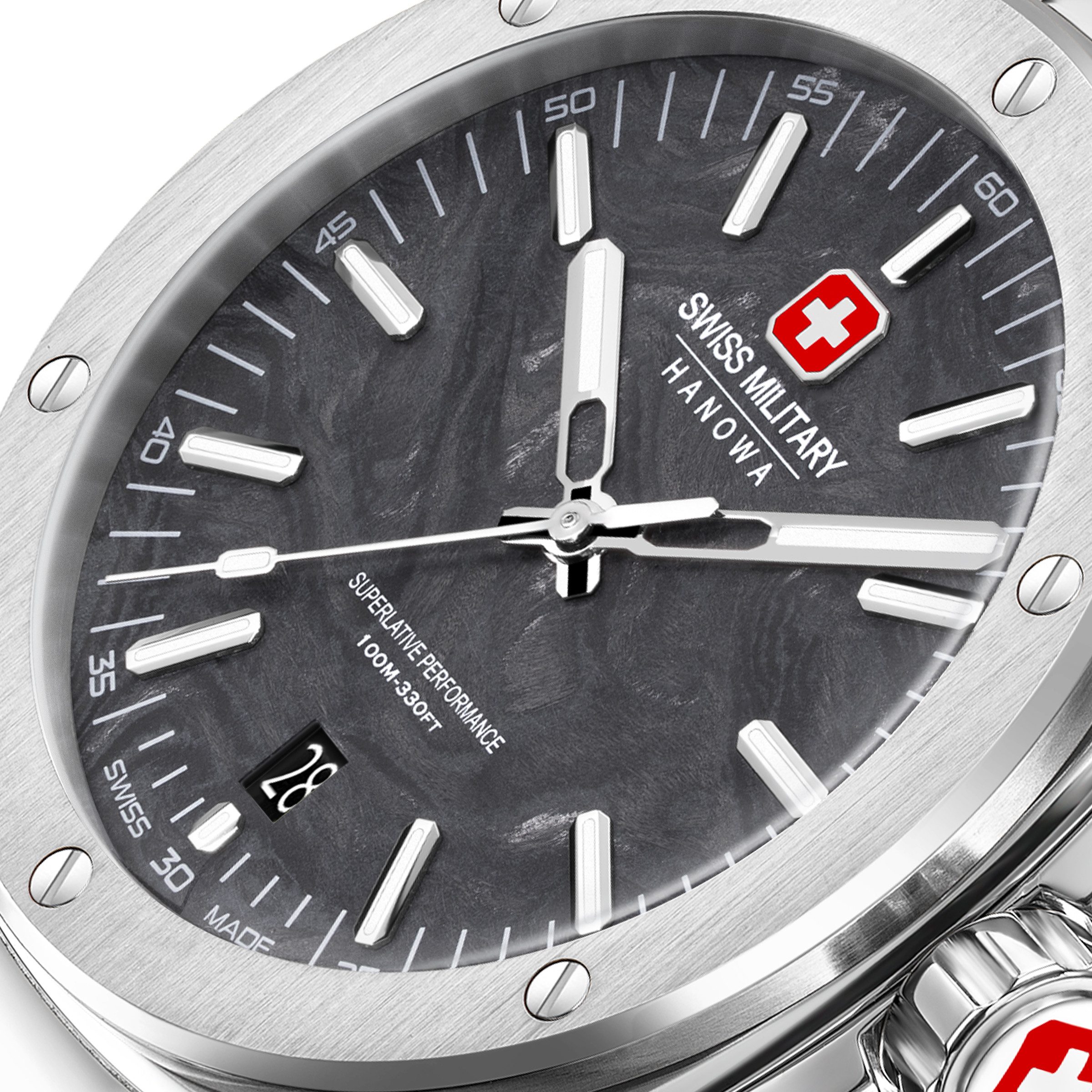 Swiss Military Hanowa Quarzuhr Sirius Lightning SMWGH0007101, Armbanduhr, Herrenuhr, Swiss Made, Edelstahlarmband, analog, Tag