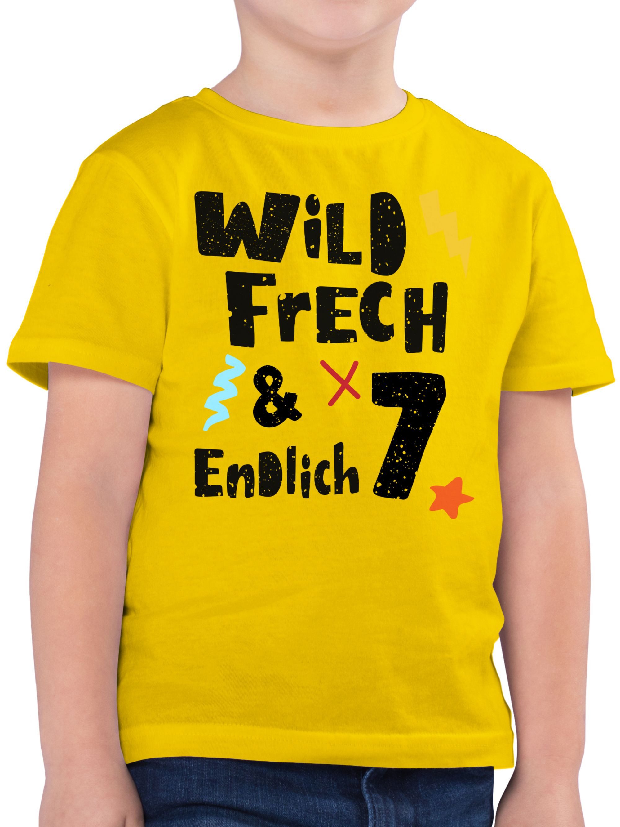 T-Shirt Wild frech und endlich 7 - Wunderbar sieben Jahre