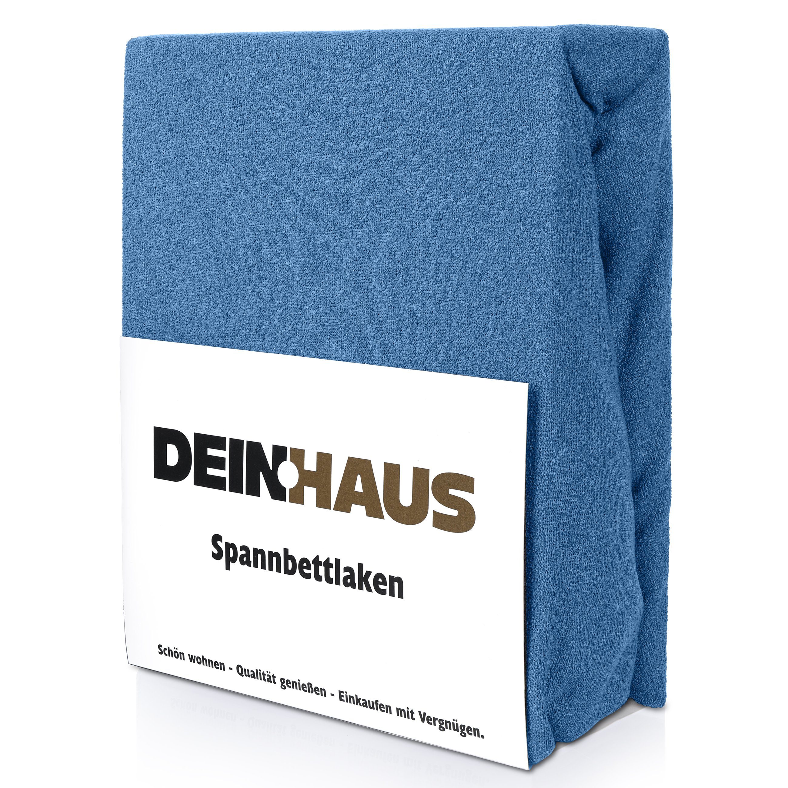 DH DEIN . HAUS Spannbettlaken Frottee SOFT, Baumwolle, Gummizug: rundum, (1 Stück), weich saugfähig atmungsaktiv Rundumgummi formstabil bis 20 cm – Bild 2 von 5