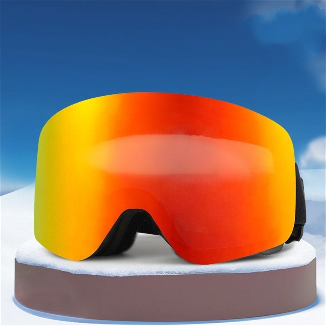 L.Ru UG Skibrille Outdoor-Sportbrille, Skibrille, Skibrille, wind- und sanddicht, (Fahrradbrille;Motorradbrille;Schwimmbrille;Skibrille), Skibrillen liefert Outdoor-Ausrüstung Schneebrillen Rot