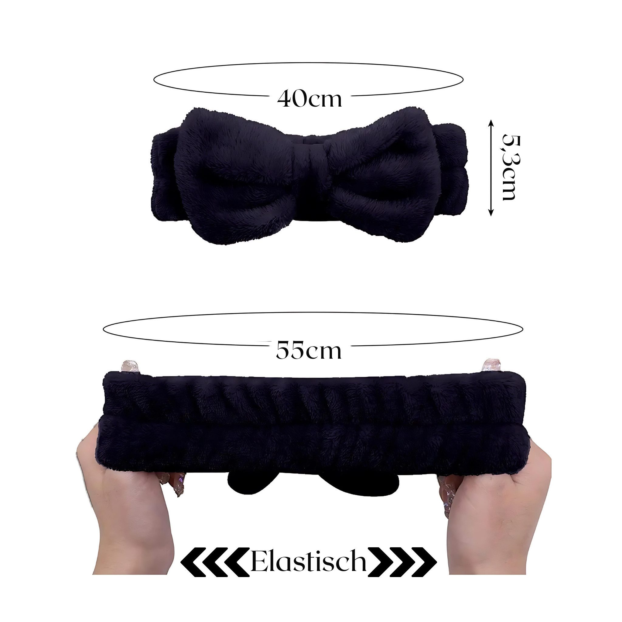 HS.SUPPLY Diadem Haarband, Gesichtsband, Schminkband, Handgelenkband-Set, perfekt für die tägliche Hautpflege