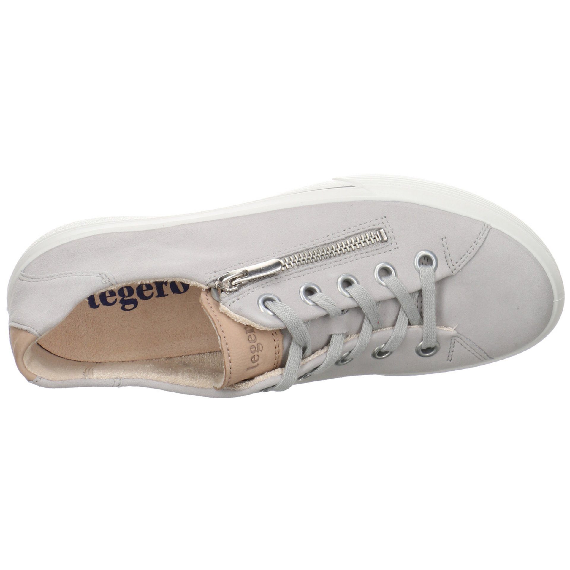 Legero Damen Schnürschuh (GRAU) Fresh Schuhe Nubukleder ALUMINIO Sneaker Schnürschuh