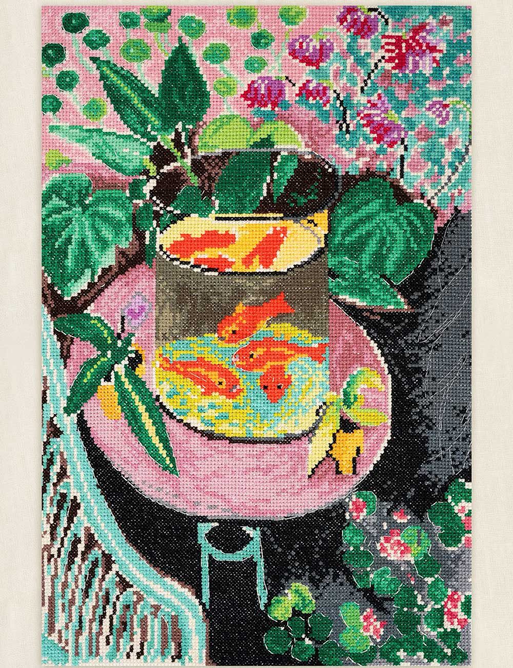 DMC Kreativset DMC Kreuzstichset „Der Goldfisch“ von Henri Matisse (23x35,6 cm), (embroidery kit by Marussia)
