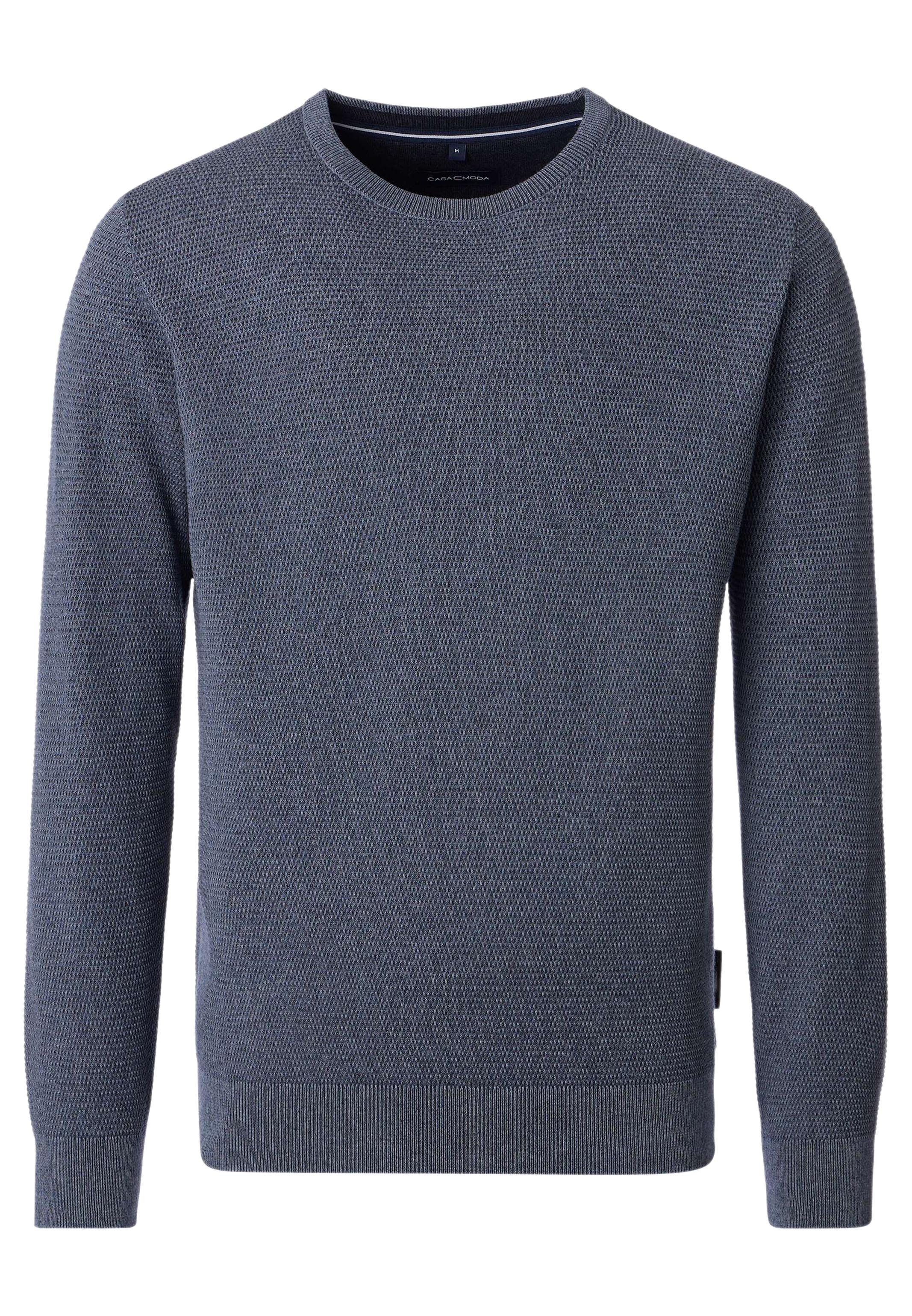 CASAMODA Rundhalspullover Basic (1-tlg) Pullover - Baumwolle - Atmungsaktiv - Natürliches Material