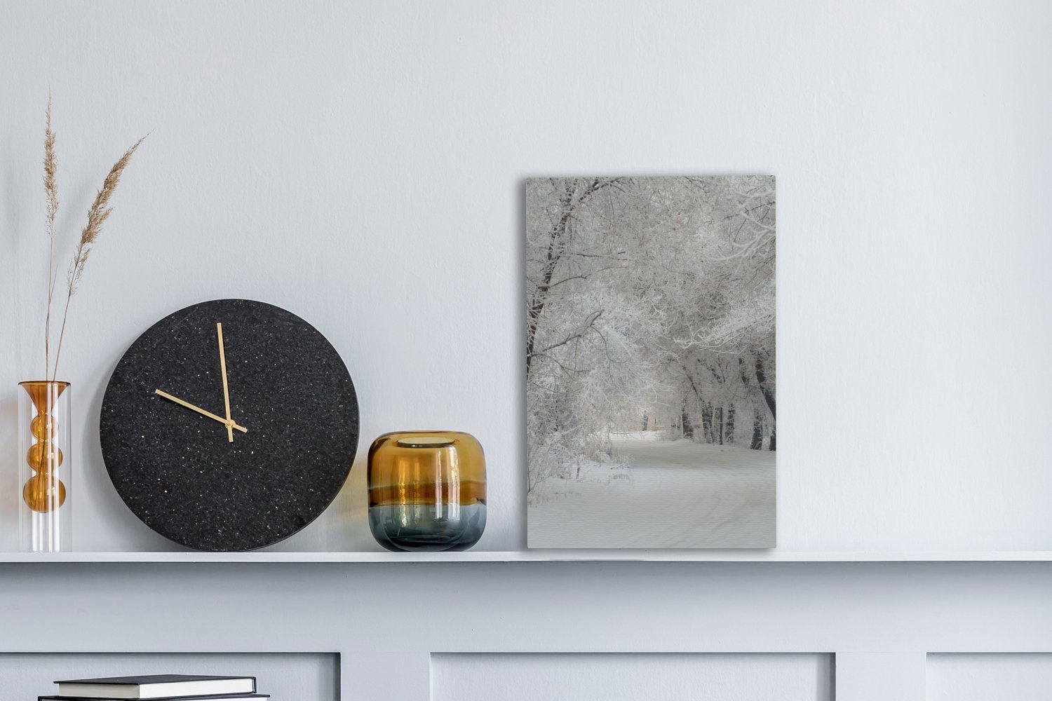 OneMillionCanvasses® Leinwandbild Bäume - Schnee - Winter, Fotodruck (1 St) günstig online kaufen