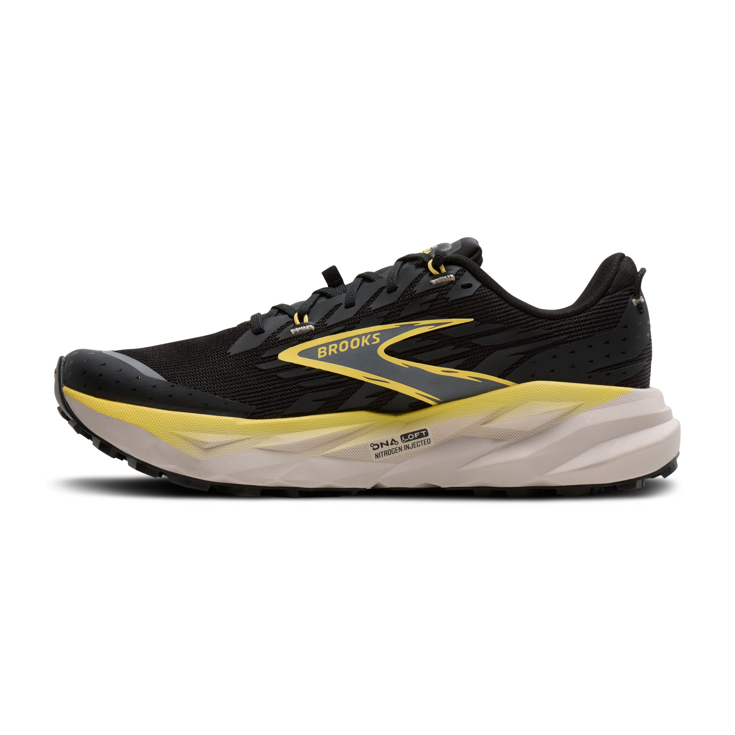 Brooks Cascadia 19 Black/Yellow/Chateau Laufschuh