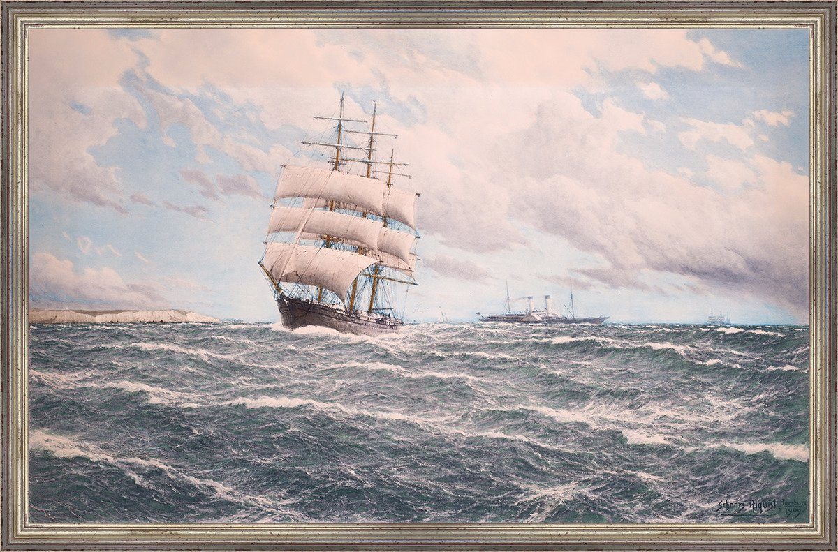 BillerAntik Kunstdruck Schiffsverkehr Segelschiff Schnars Alquist A2 LW 001, (1 St)