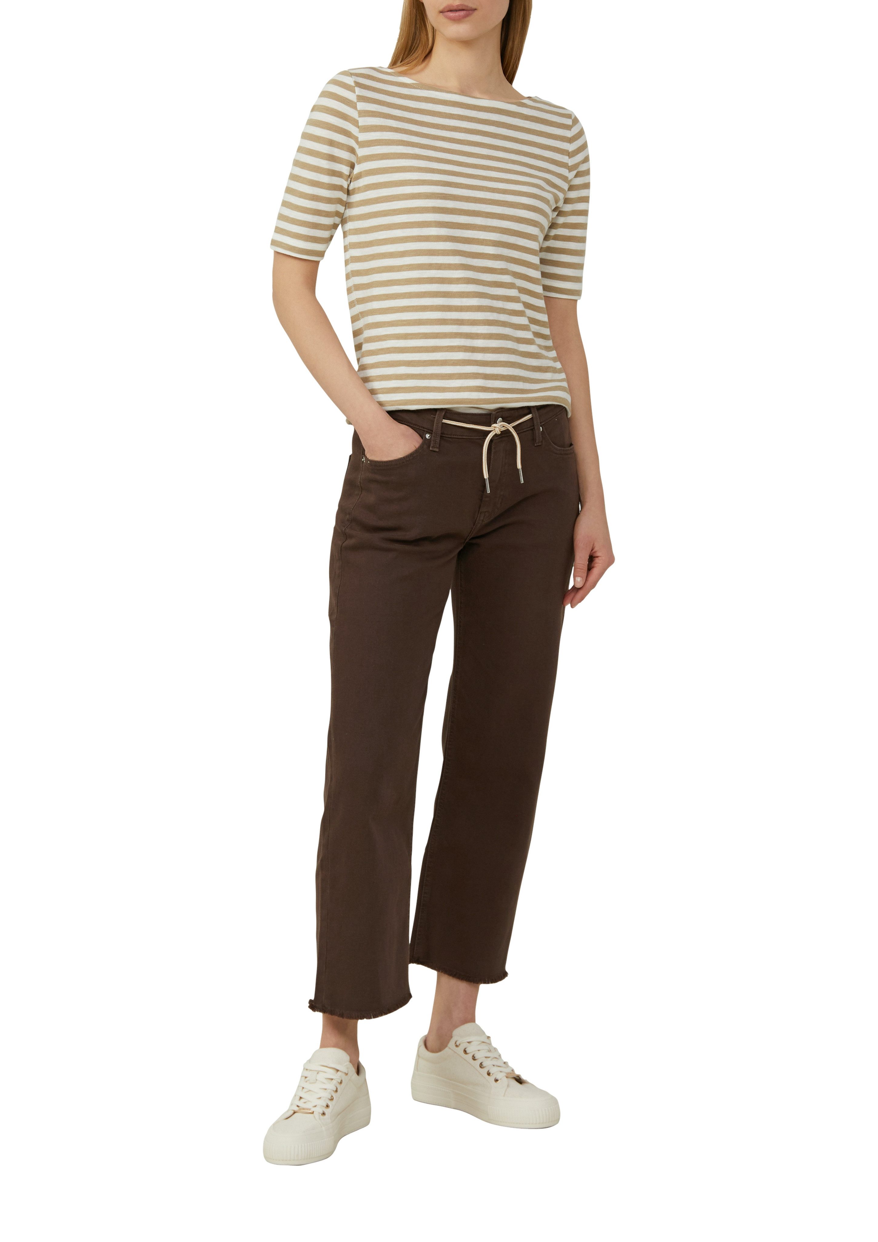 s.Oliver T-Shirt mit Streifen Muster günstig online kaufen