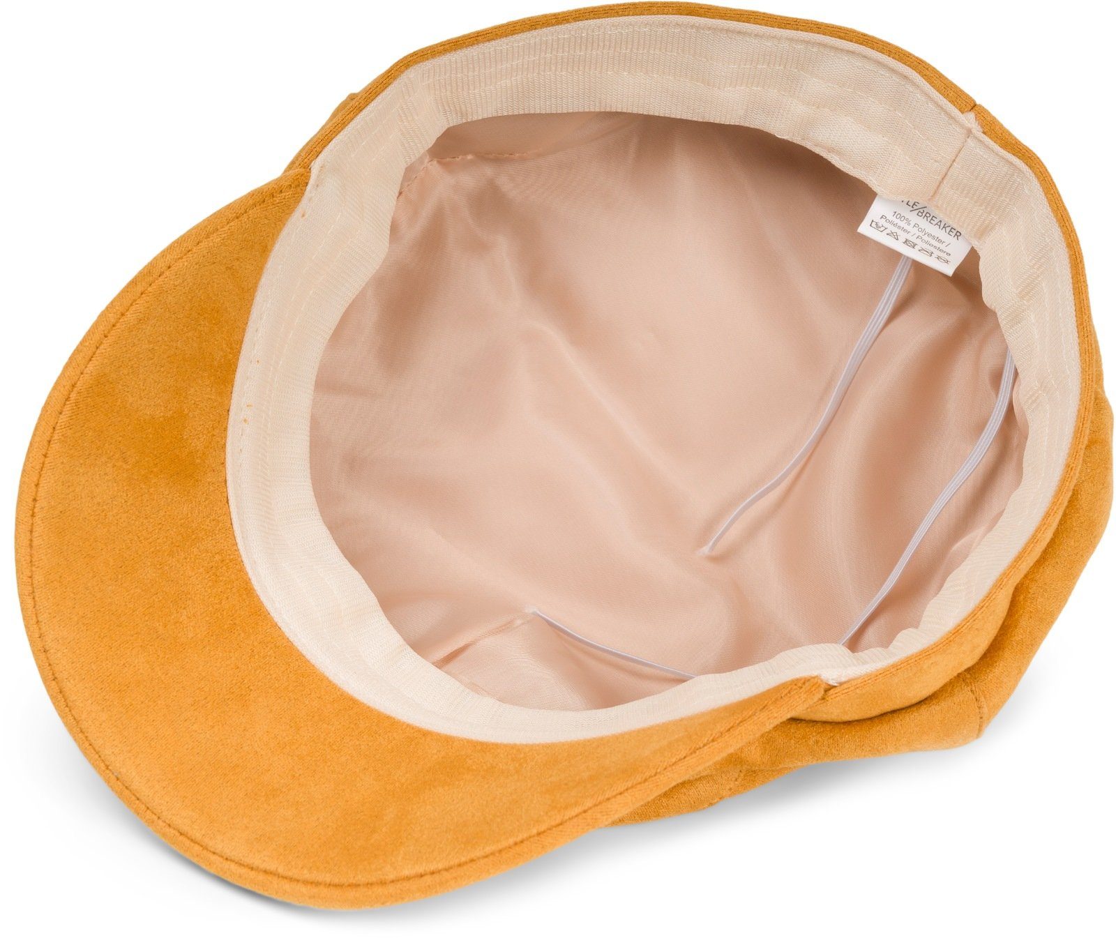 styleBREAKER Ballonmütze Ballonmütze Einfarbig Veloursleder Optik (1-St) günstig online kaufen