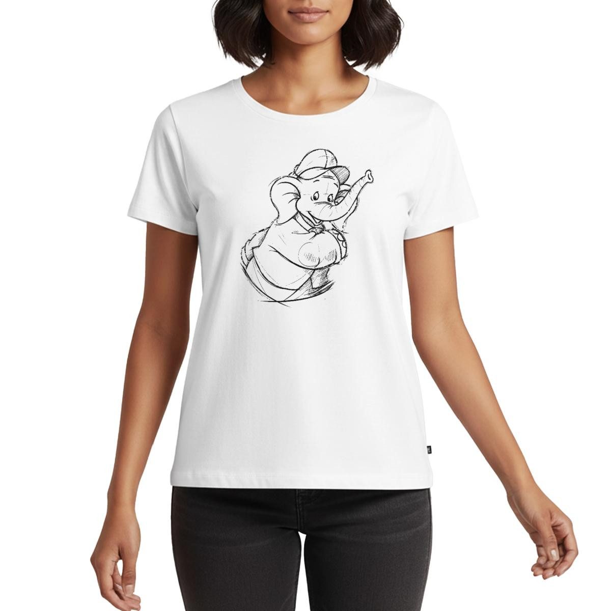 T-Shirt Benjamin Blümchen Porträt Zeichnung Skizze Frauen Premium T-Shirt