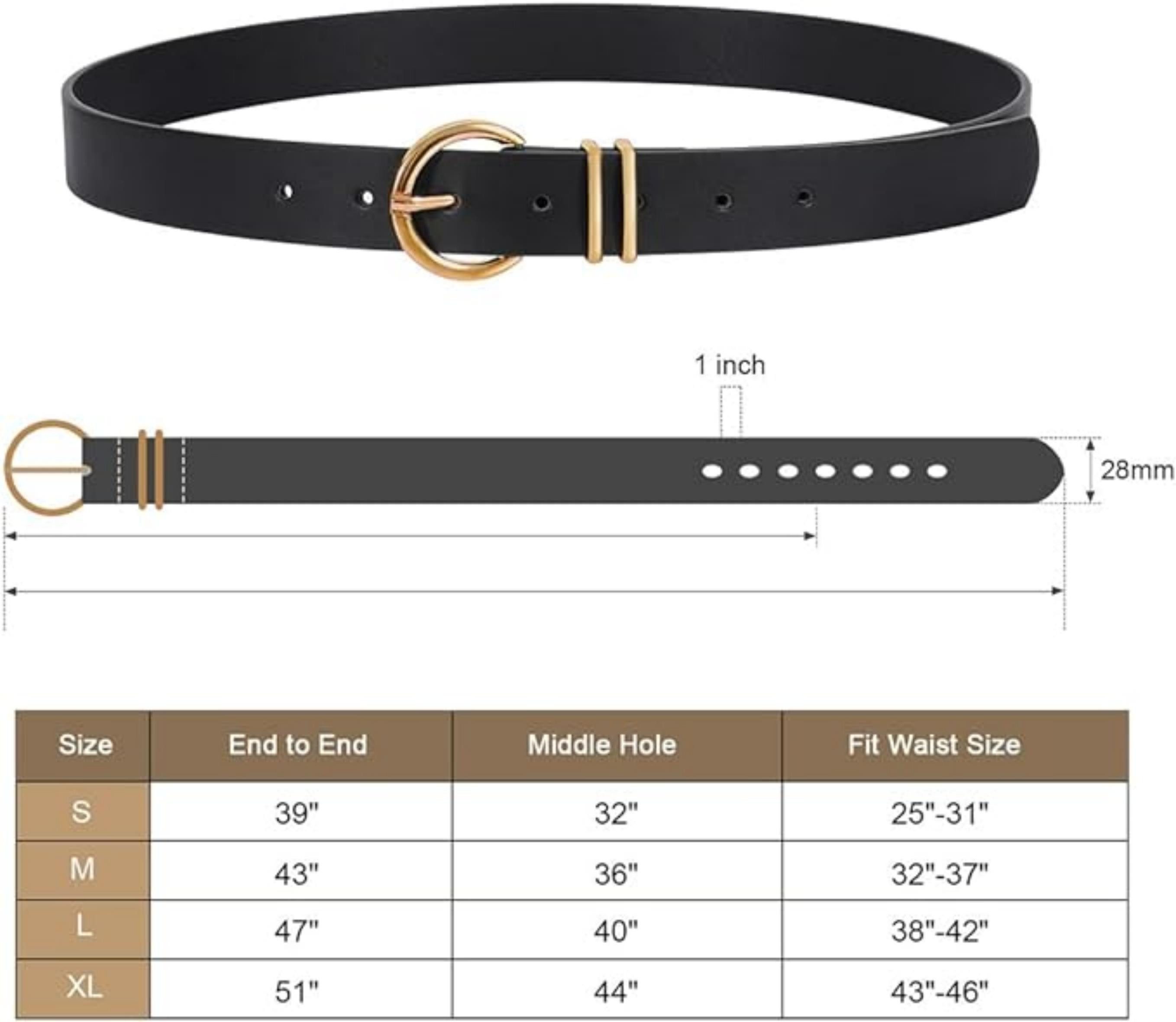 Coonoor Taillengürtel Ledergürtel für Damen goldene Schnalle Leder gürtel( günstig online kaufen