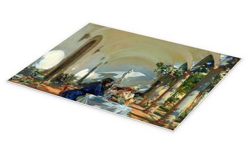 Posterlounge Poster John Singer Sargent, Frühstück in der Loggia, Mediterran Malerei